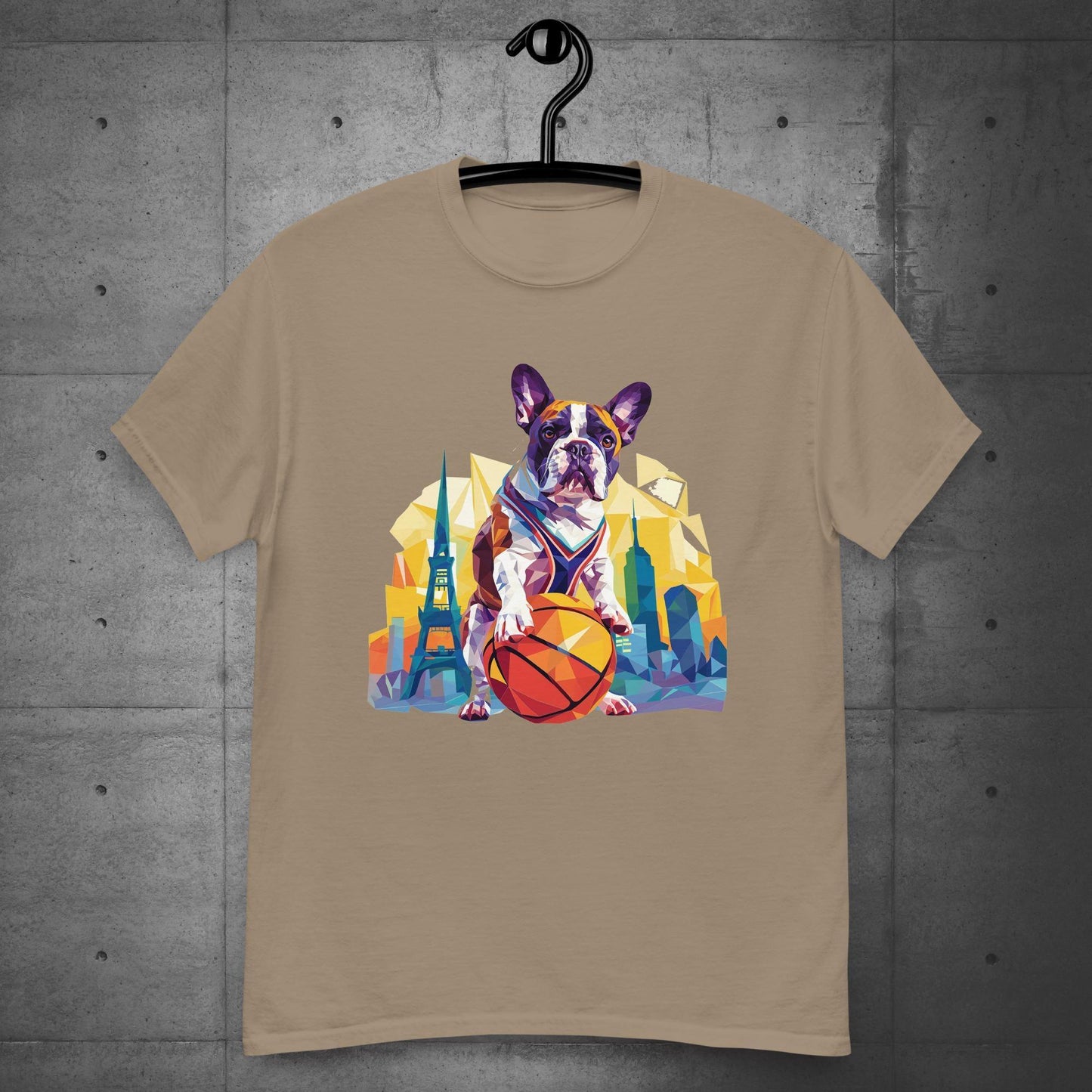 French Bulldog Hoops Hound in the City Unisex T-shirt - Frenchie Emporium