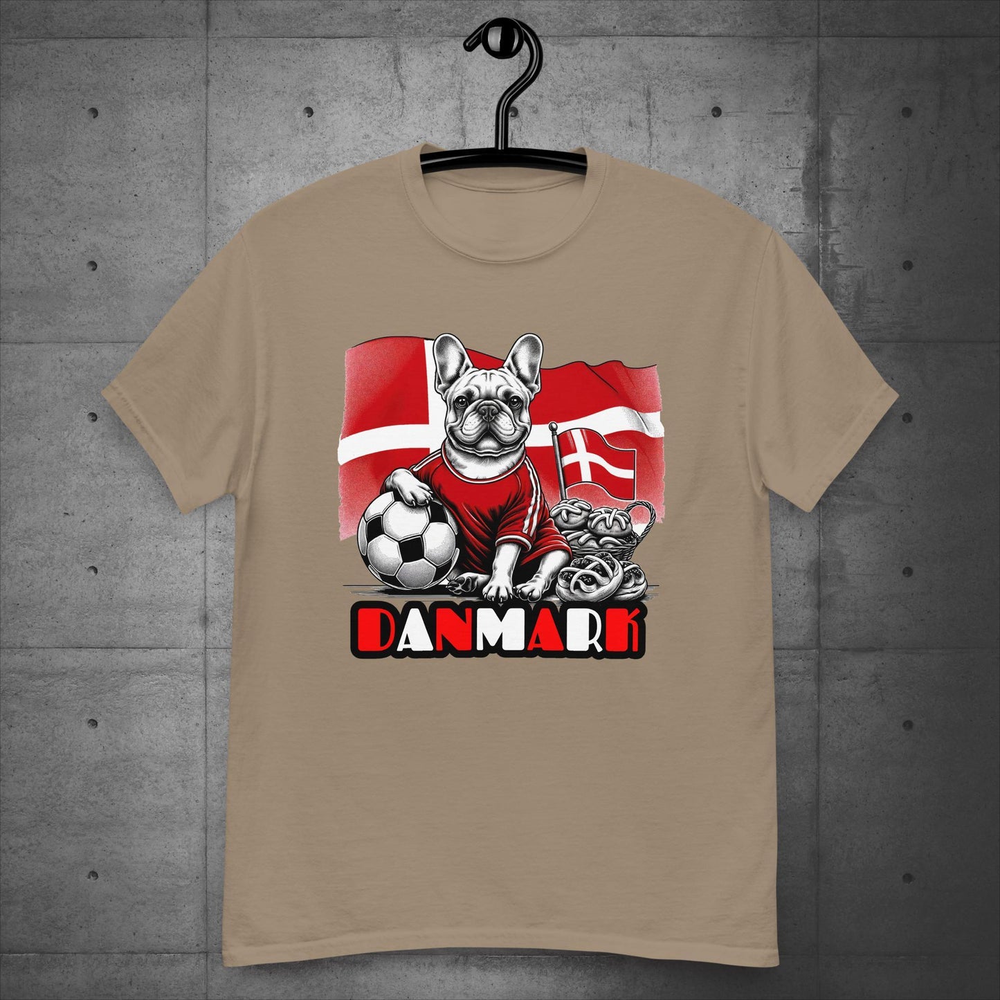 Frenchie Danmark Football Fan - Unisex T-Shirt - Frenchie Emporium