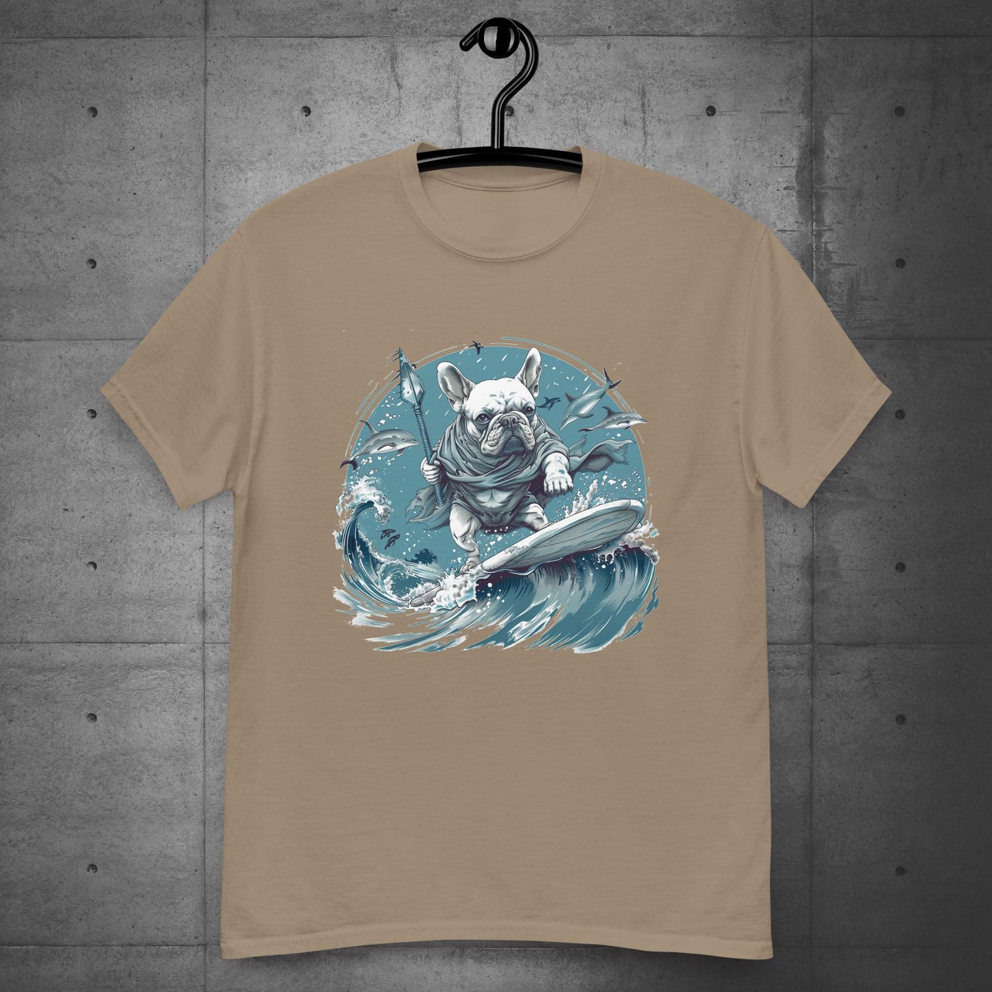 "Surfing Seas" Frenchie - Unisex T-Shirt - Frenchie Emporium
