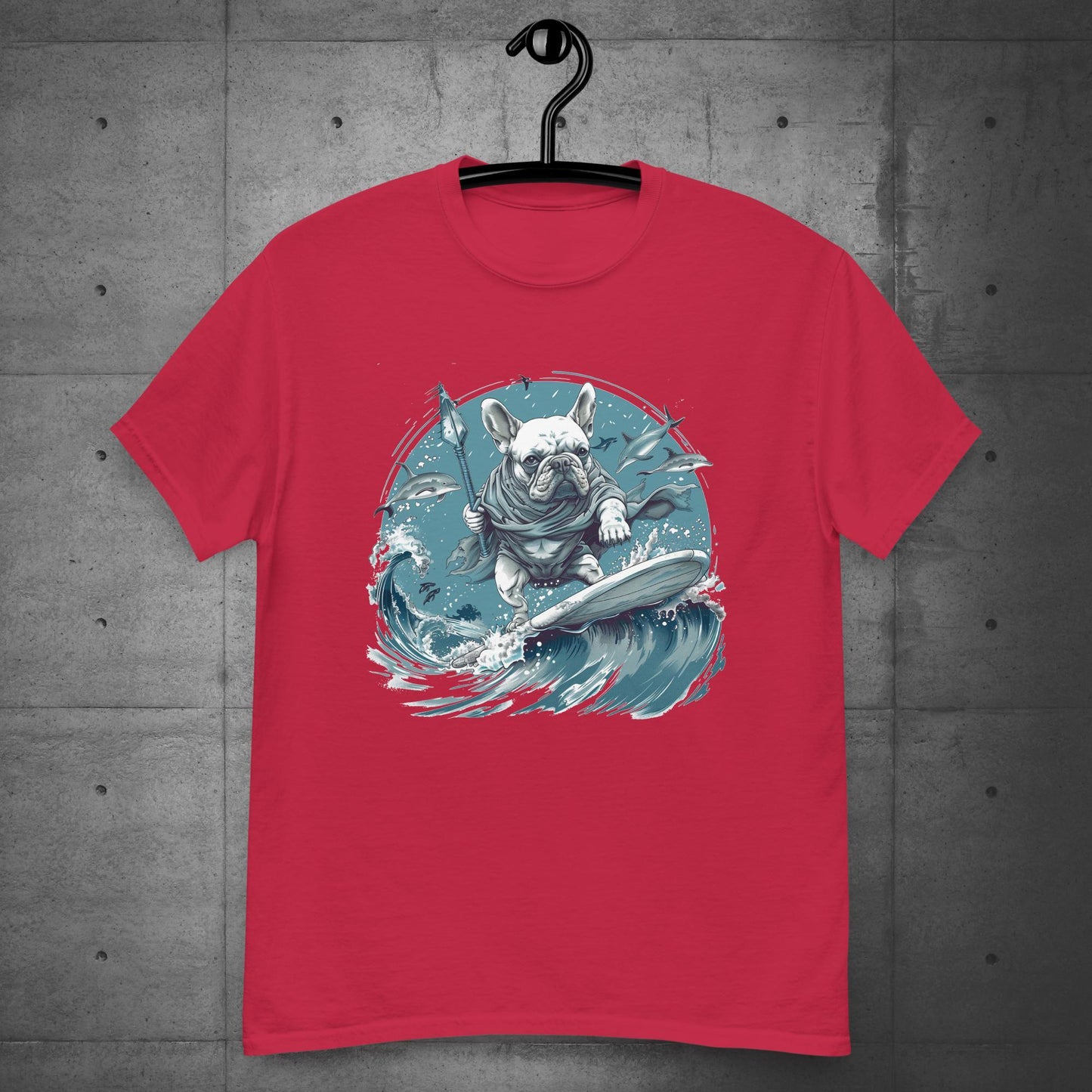 "Surfing Seas" Frenchie - Unisex T-Shirt - Frenchie Emporium