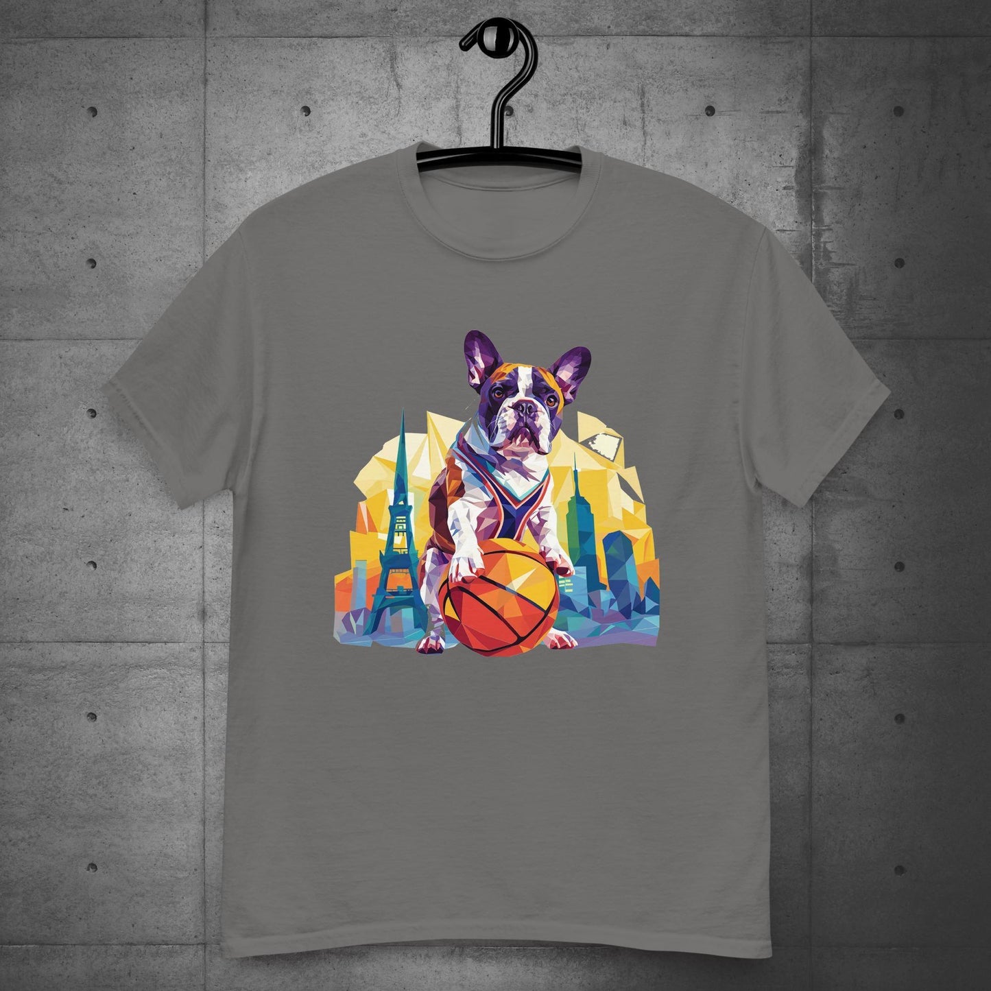 French Bulldog Hoops Hound in the City Unisex T-shirt - Frenchie Emporium