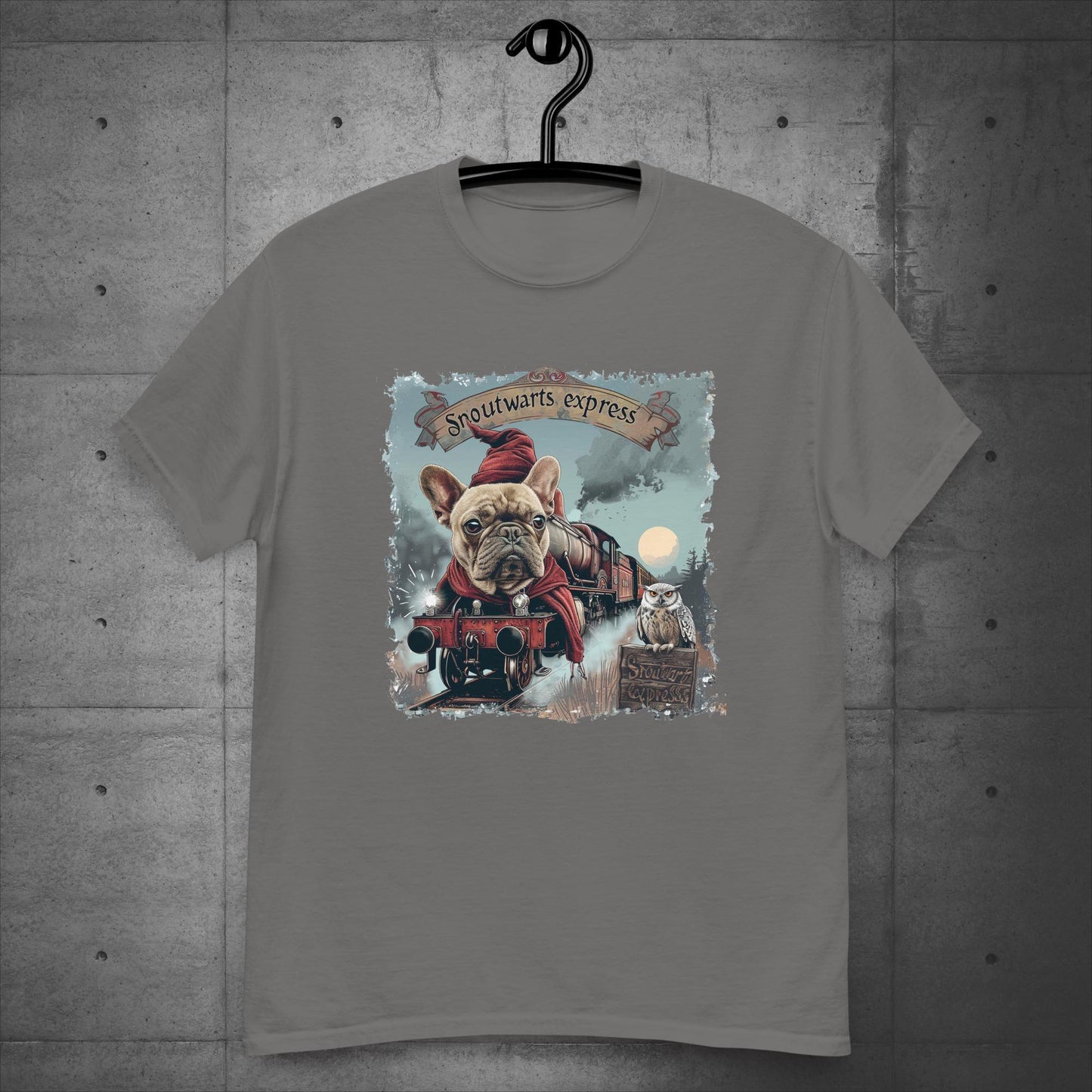 Unisex French Bulldog "Snoutwarts Express" T-Shirt - Frenchie Emporium