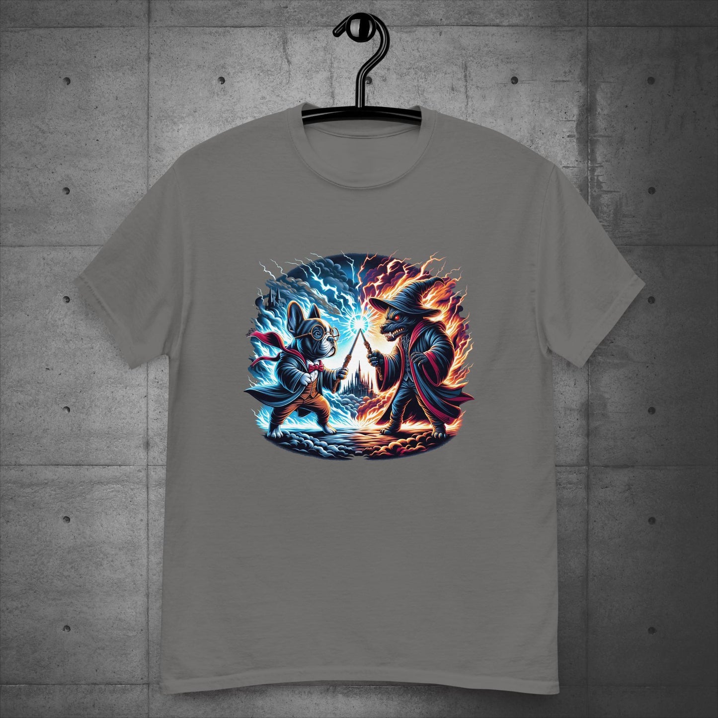 Unisex French Bulldog "Wizarding Duel" T-Shirt - Frenchie Emporium