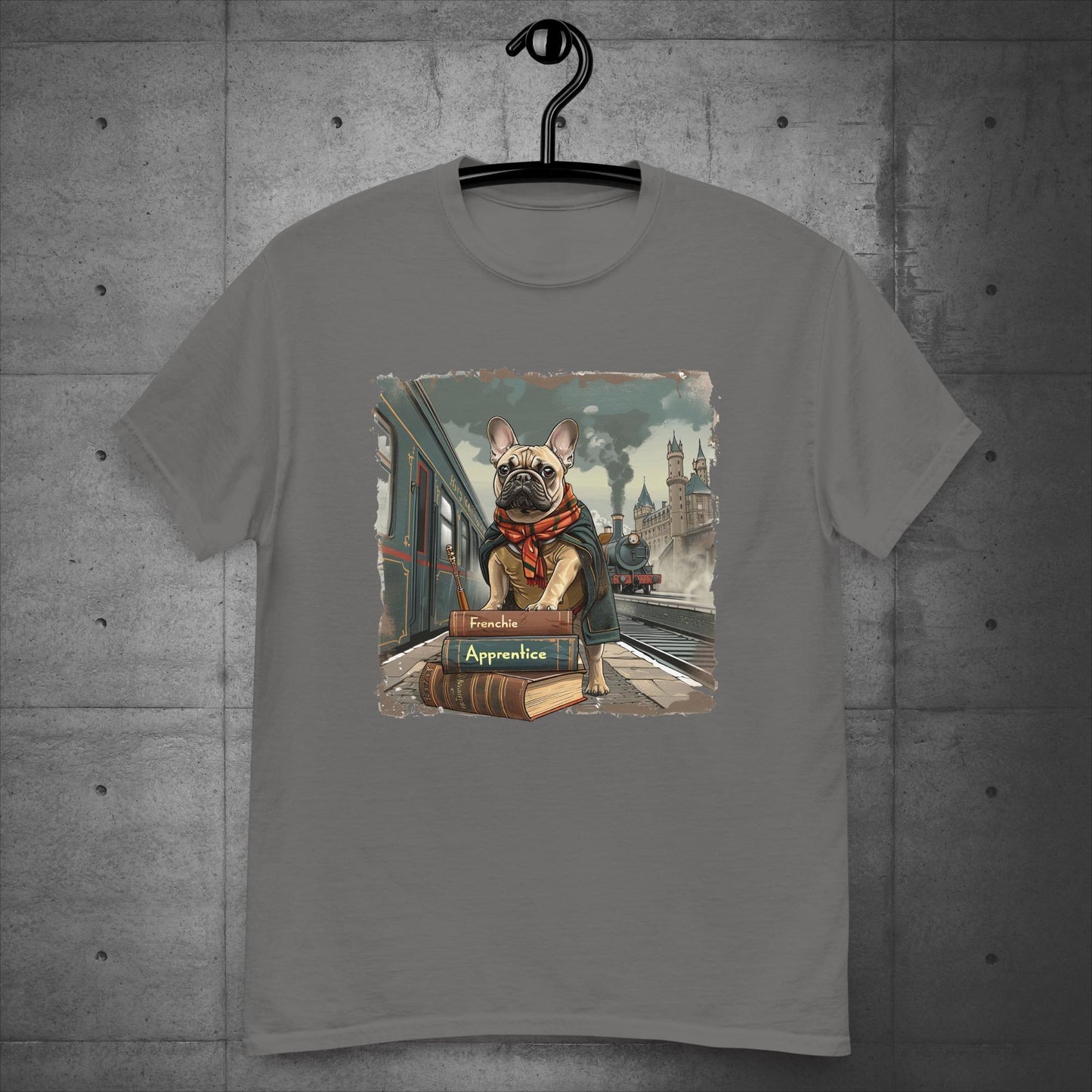 Unisex French Bulldog "Train to Wizardry" T-Shirt - Frenchie Emporium
