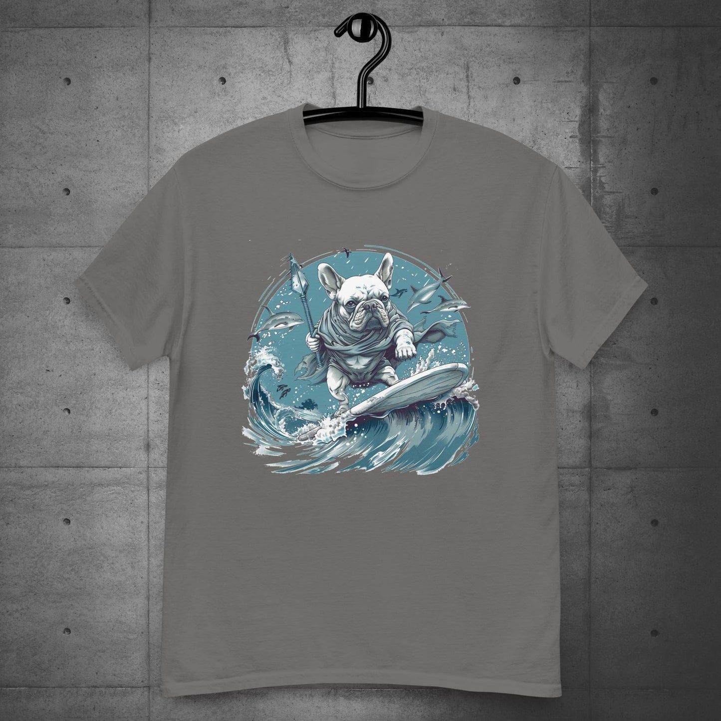 "Surfing Seas" Frenchie - Unisex T-Shirt - Frenchie Emporium