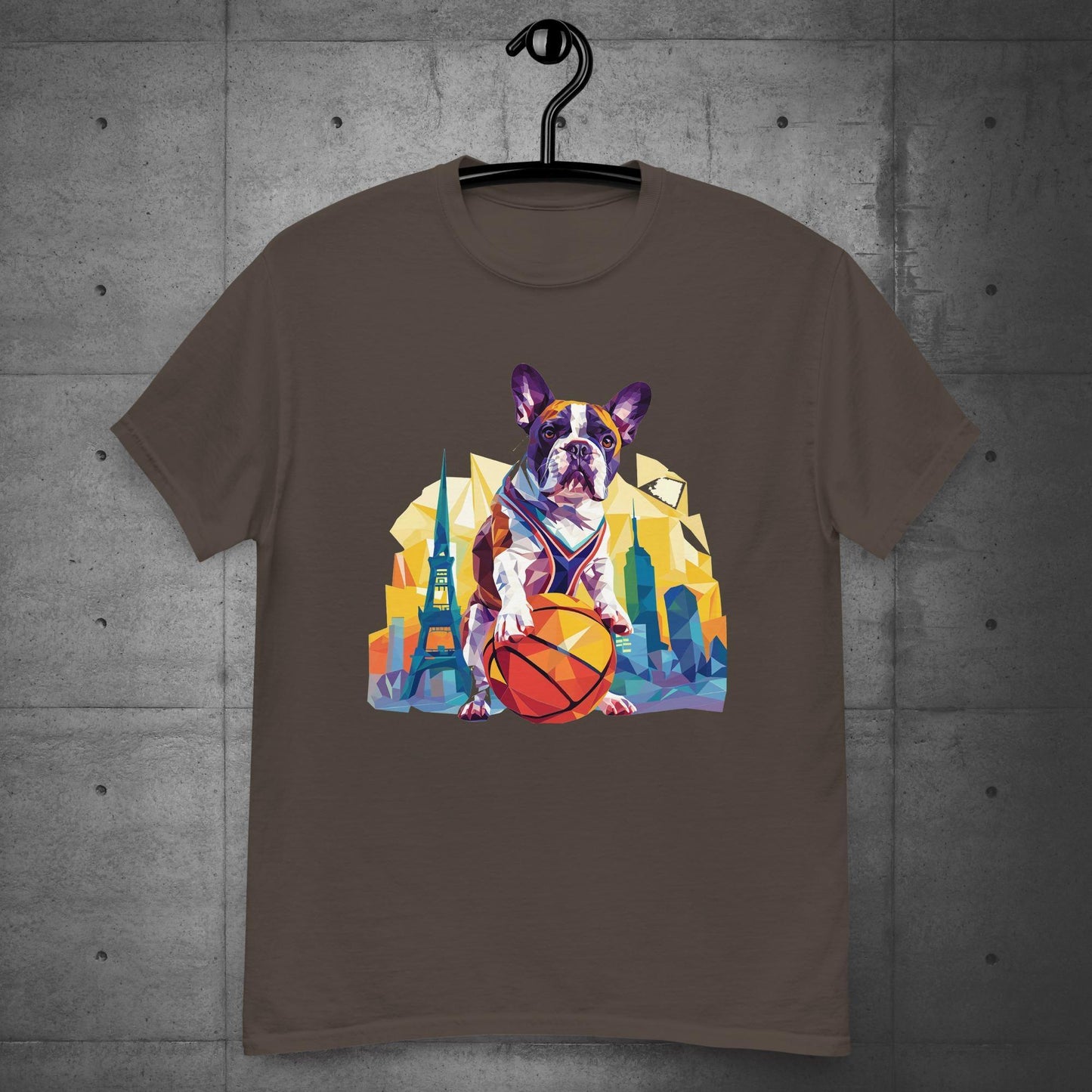 French Bulldog Hoops Hound in the City Unisex T-shirt - Frenchie Emporium