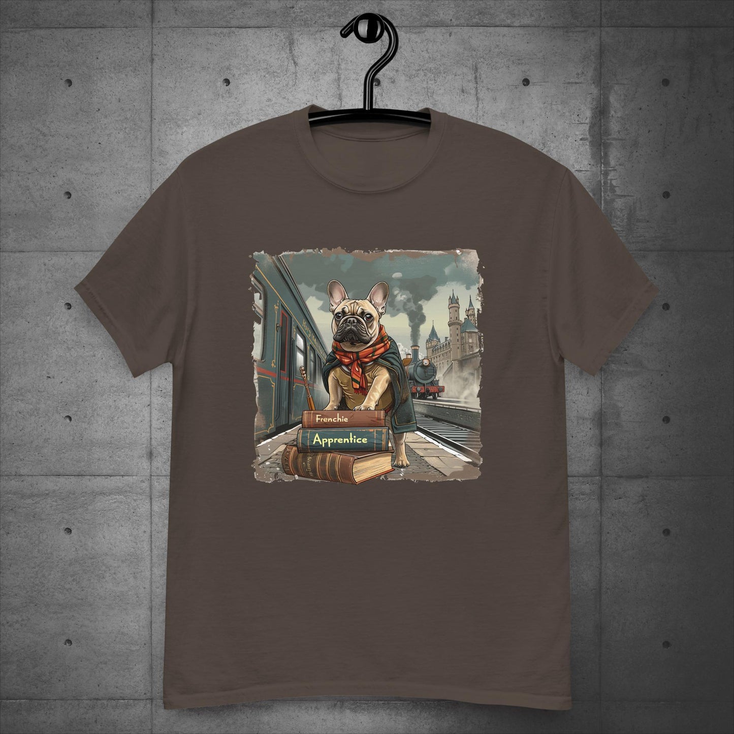 Unisex French Bulldog "Train to Wizardry" T-Shirt - Frenchie Emporium