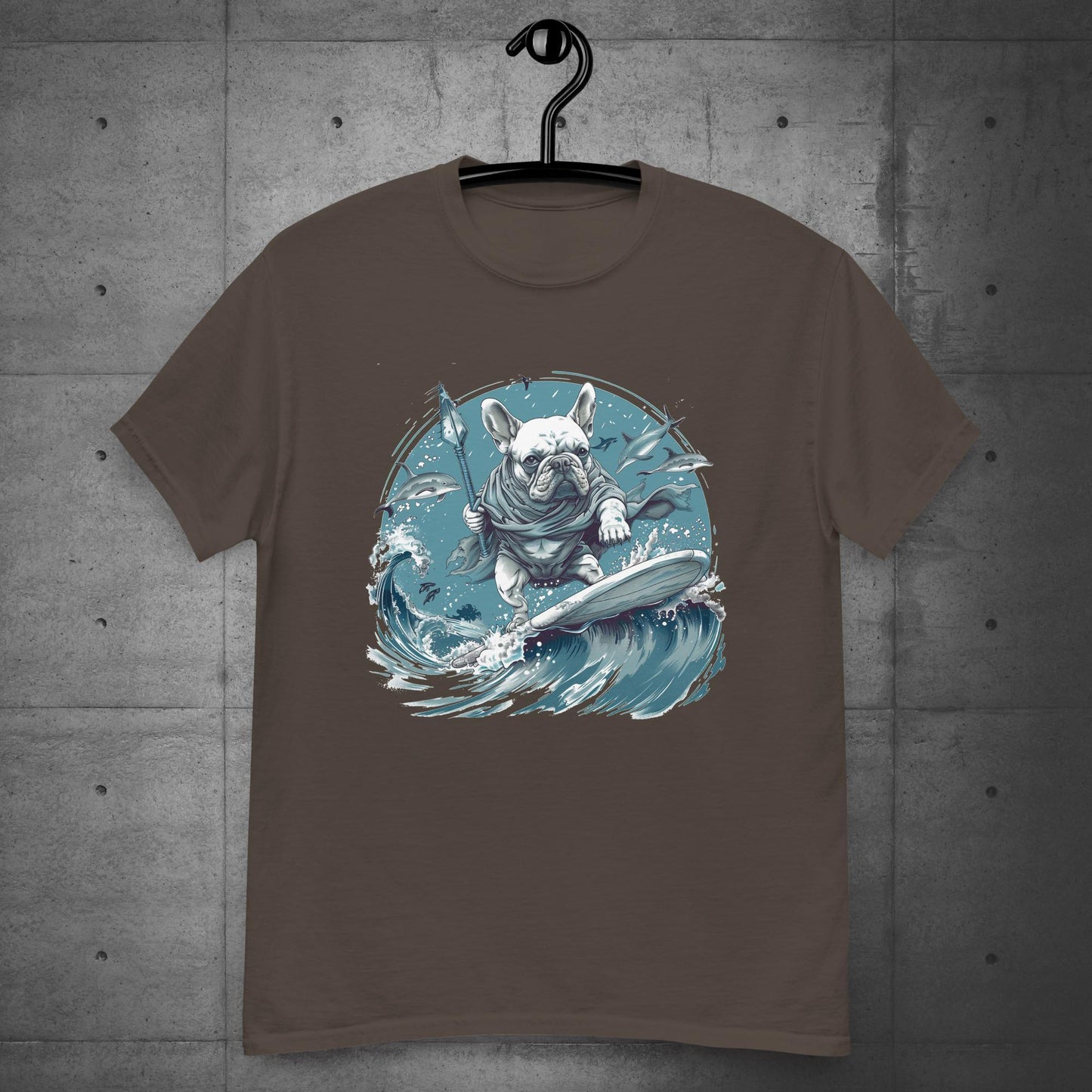 "Surfing Seas" Frenchie - Unisex T-Shirt - Frenchie Emporium