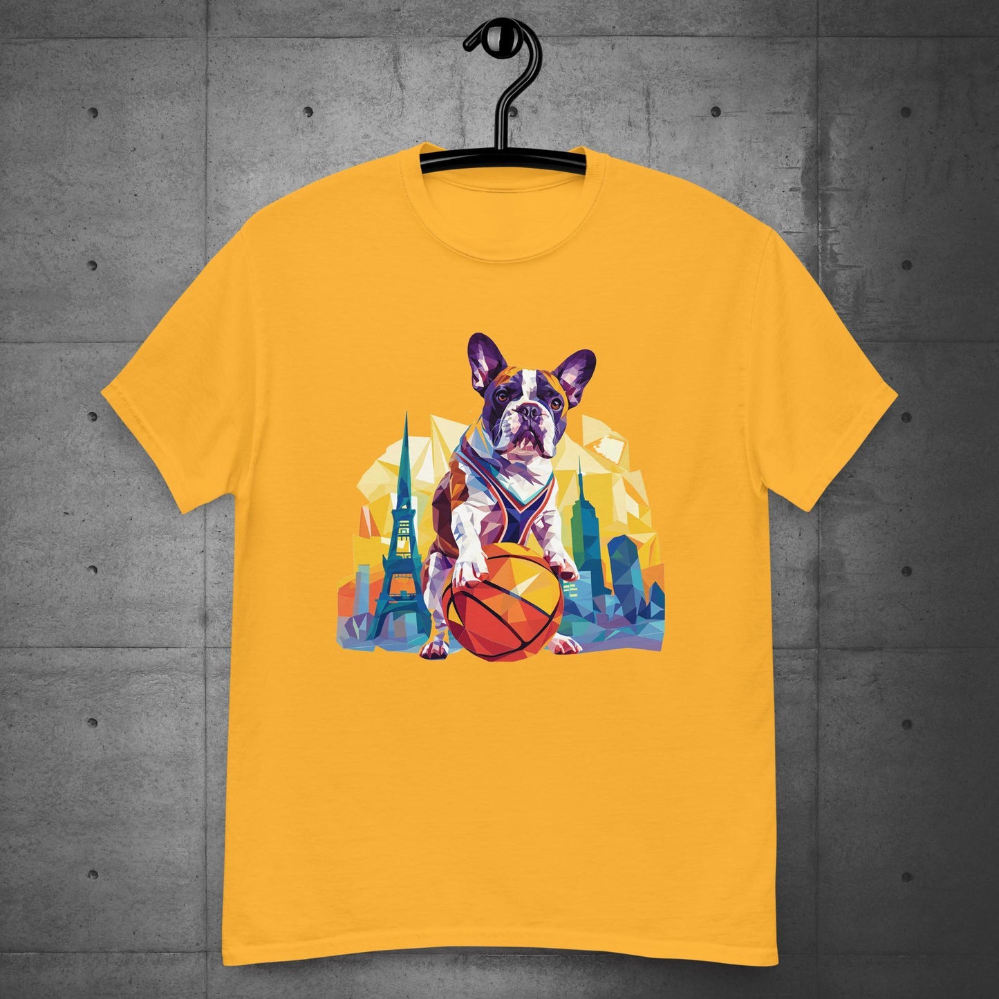 French Bulldog Hoops Hound in the City Unisex T-shirt - Frenchie Emporium