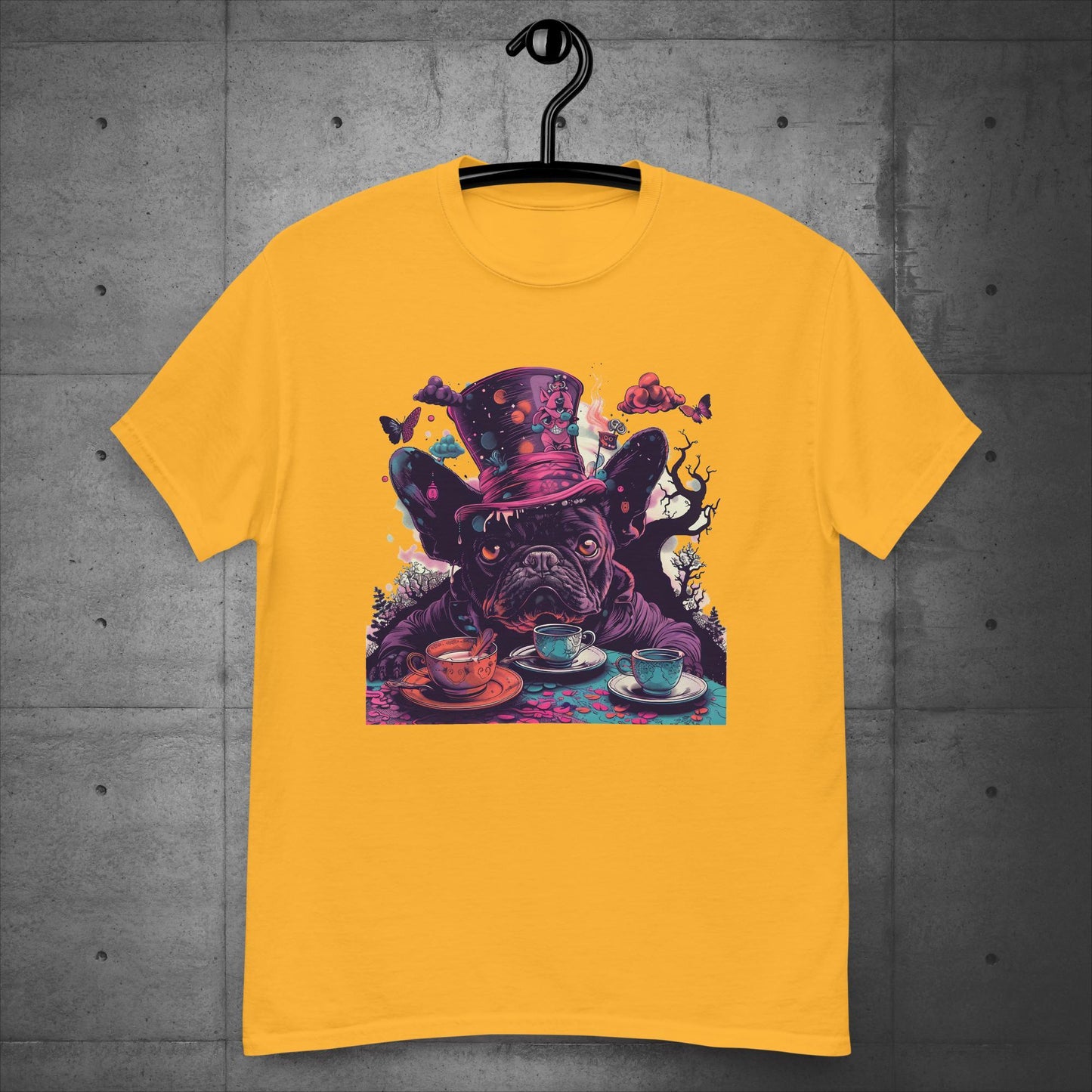 Alice in Wonderland Frenchie Tea Party - Unisex T-Shirt - Frenchie Emporium