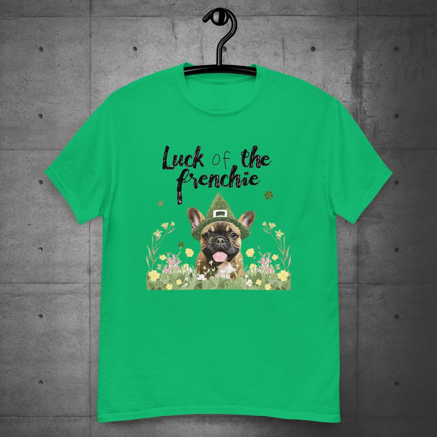 Irish Leprechaun Frenchie Unisex T-Shirt.