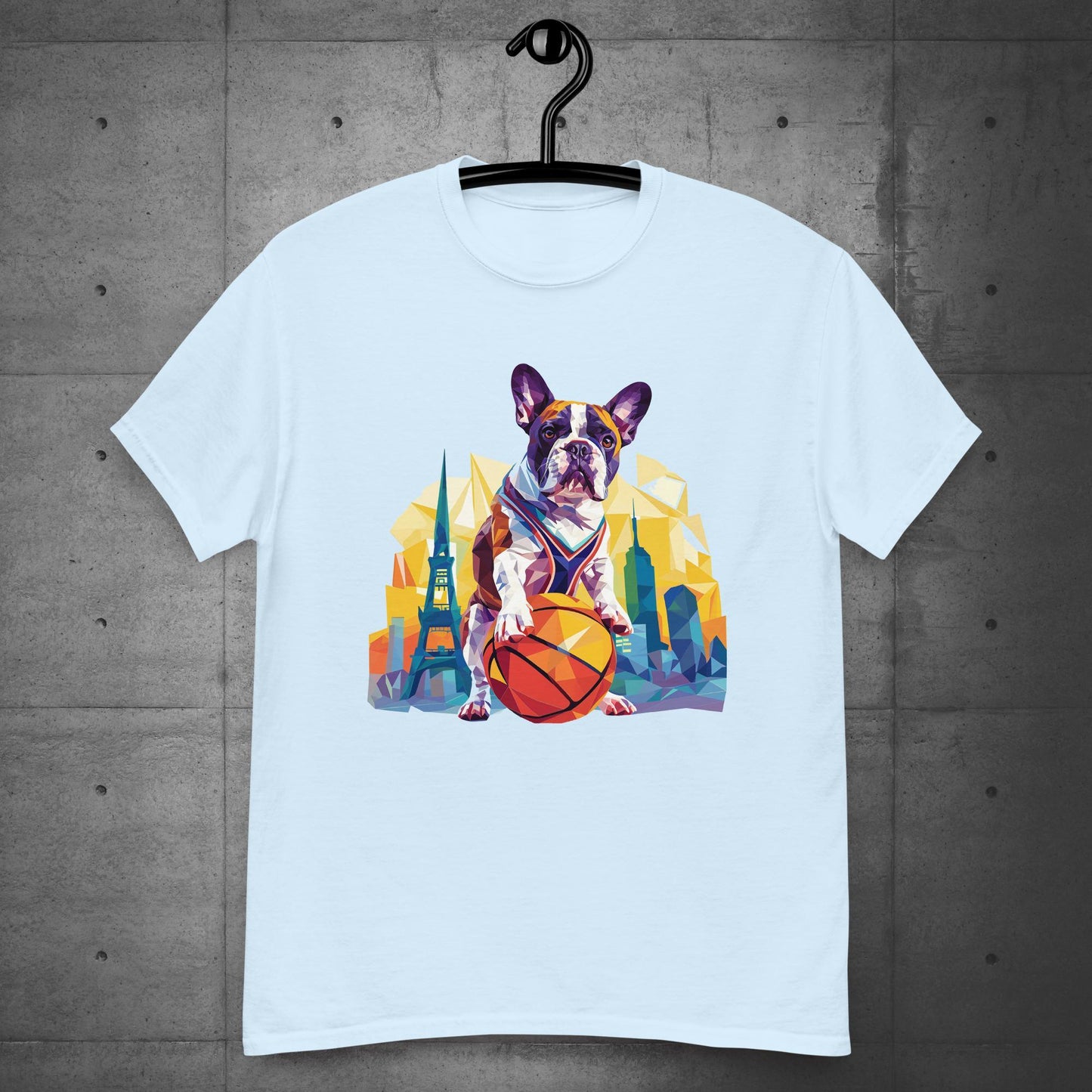 French Bulldog Hoops Hound in the City Unisex T-shirt - Frenchie Emporium