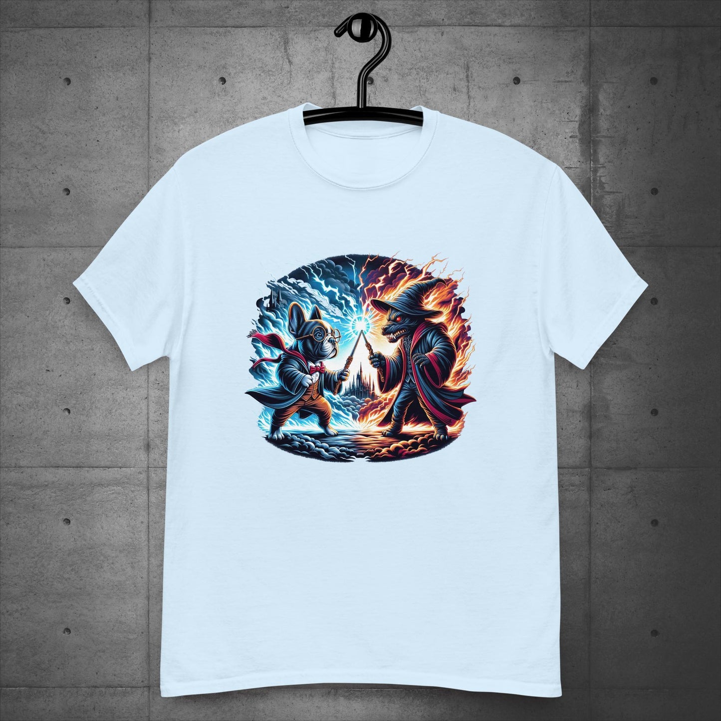 Unisex French Bulldog "Wizarding Duel" T-Shirt - Frenchie Emporium