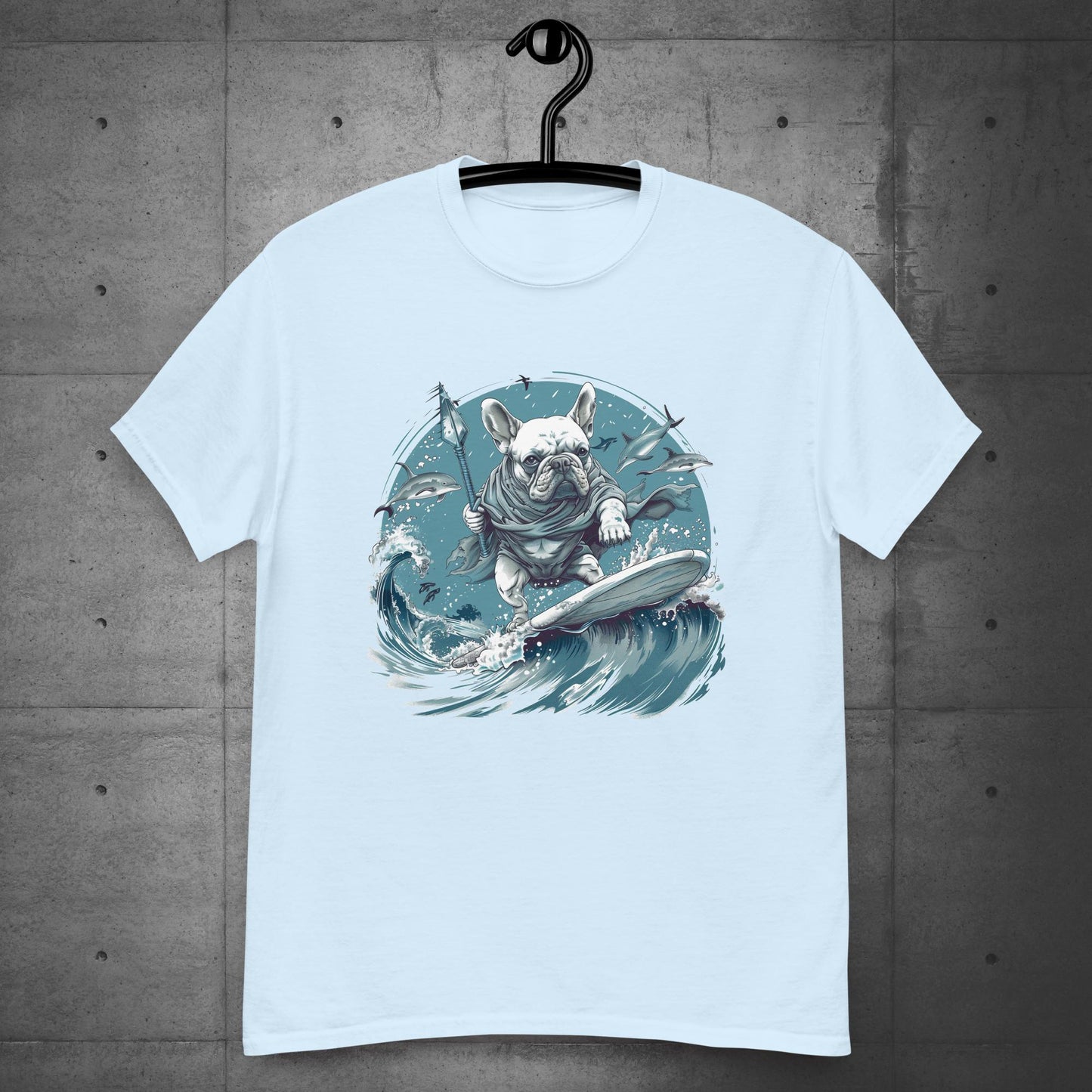 "Surfing Seas" Frenchie - Unisex T-Shirt - Frenchie Emporium