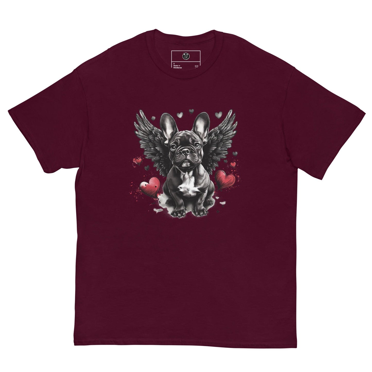 "Heavenly Hearts Frenchie" Unisex T-Shirt - Frenchie Emporium
