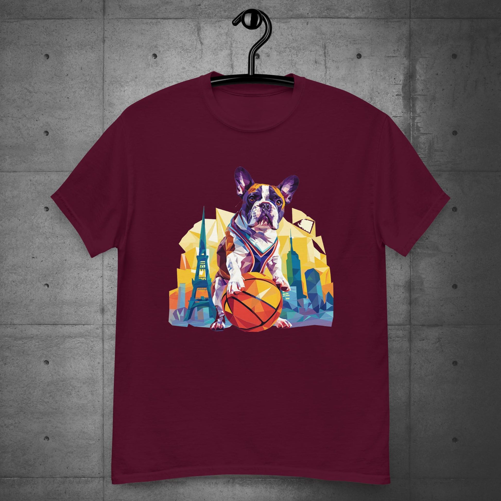 French Bulldog Hoops Hound in the City Unisex T-shirt - Frenchie Emporium