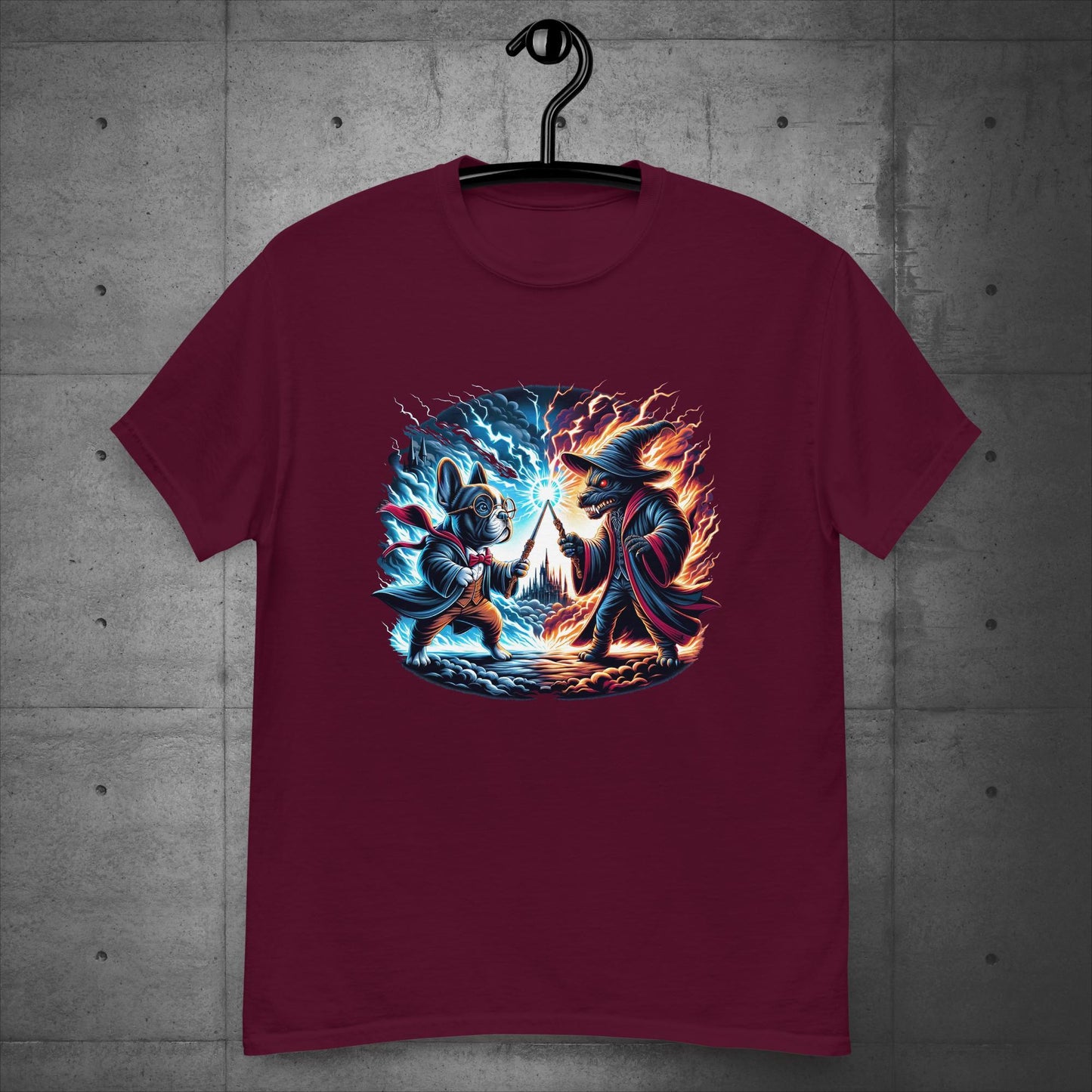 Unisex French Bulldog "Wizarding Duel" T-Shirt - Frenchie Emporium