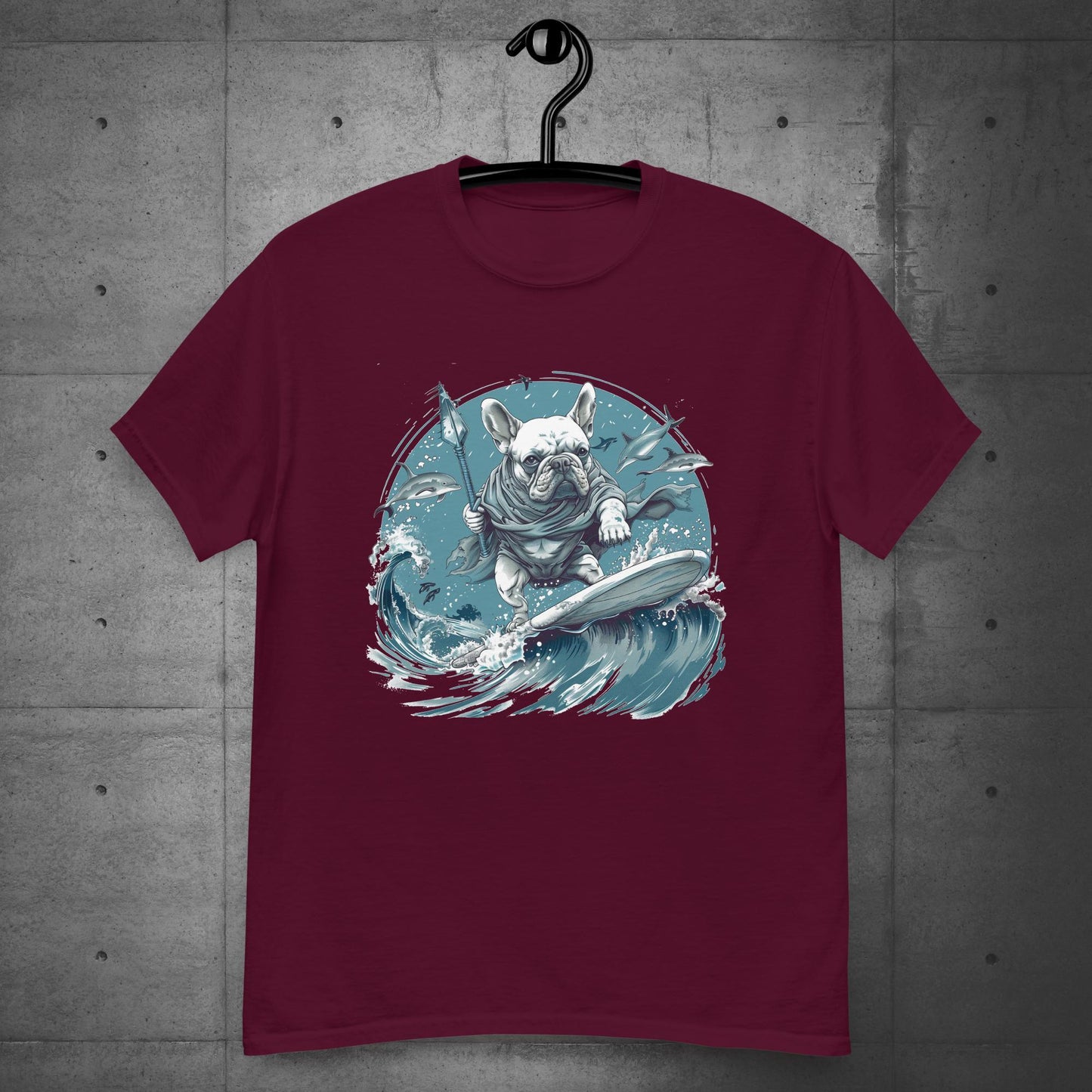 "Surfing Seas" Frenchie - Unisex T-Shirt - Frenchie Emporium