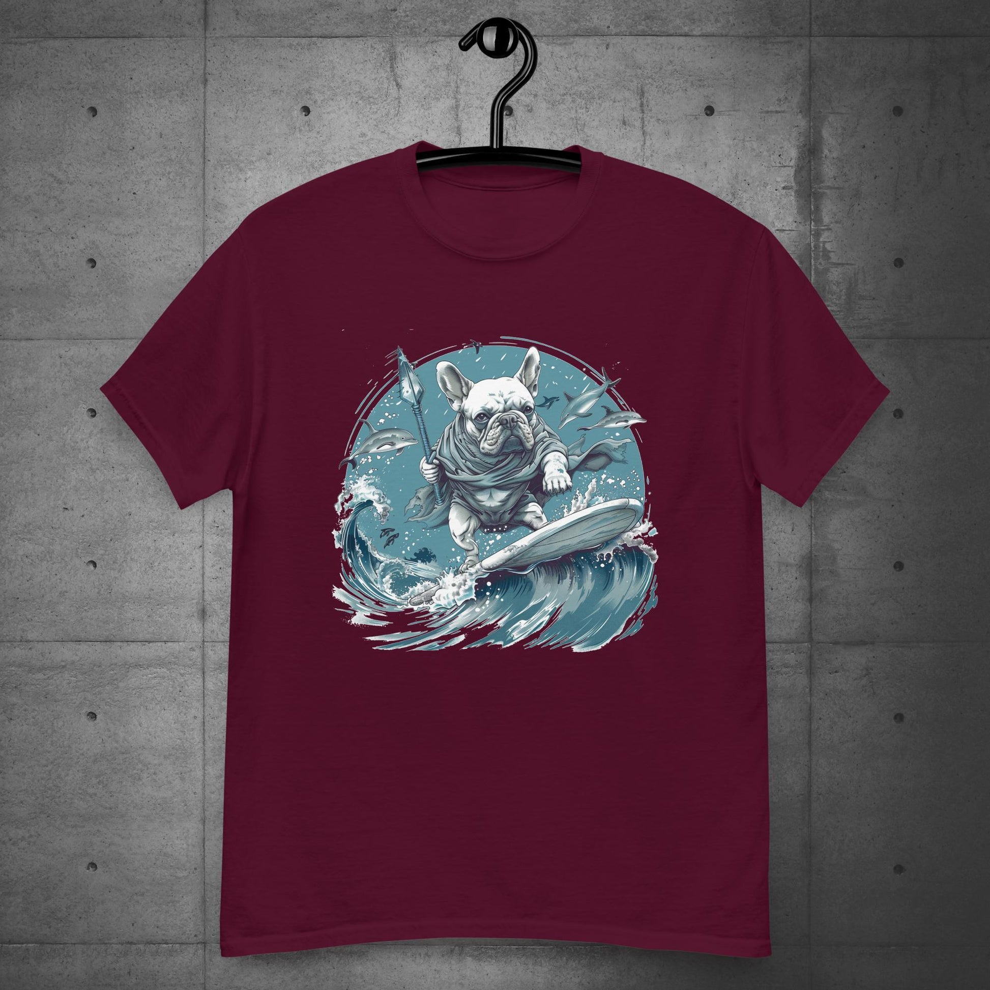 "Surfing Seas" Frenchie - Unisex T-Shirt - Frenchie Emporium