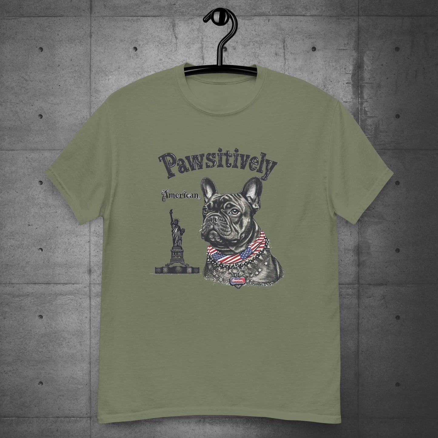 "Pawsitively American" French Bulldog - Unisex T-Shirt - Frenchie Emporium