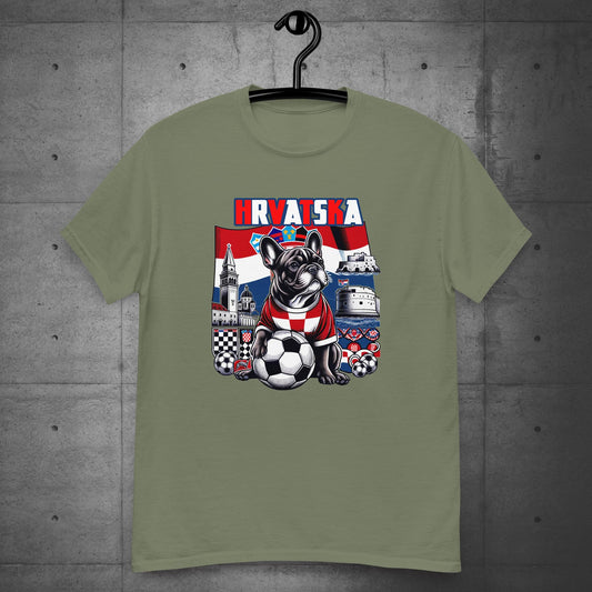 Frenchie Croatia Football Fan Unisex T-Shirt