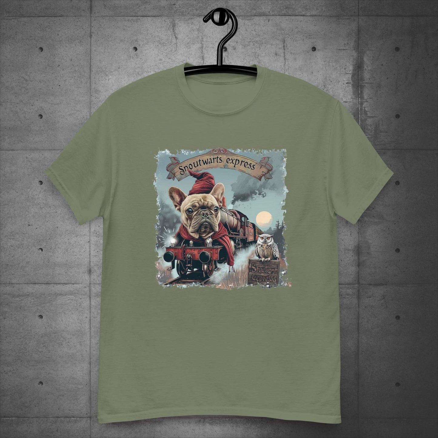 Unisex French Bulldog "Snoutwarts Express" T-Shirt - Frenchie Emporium