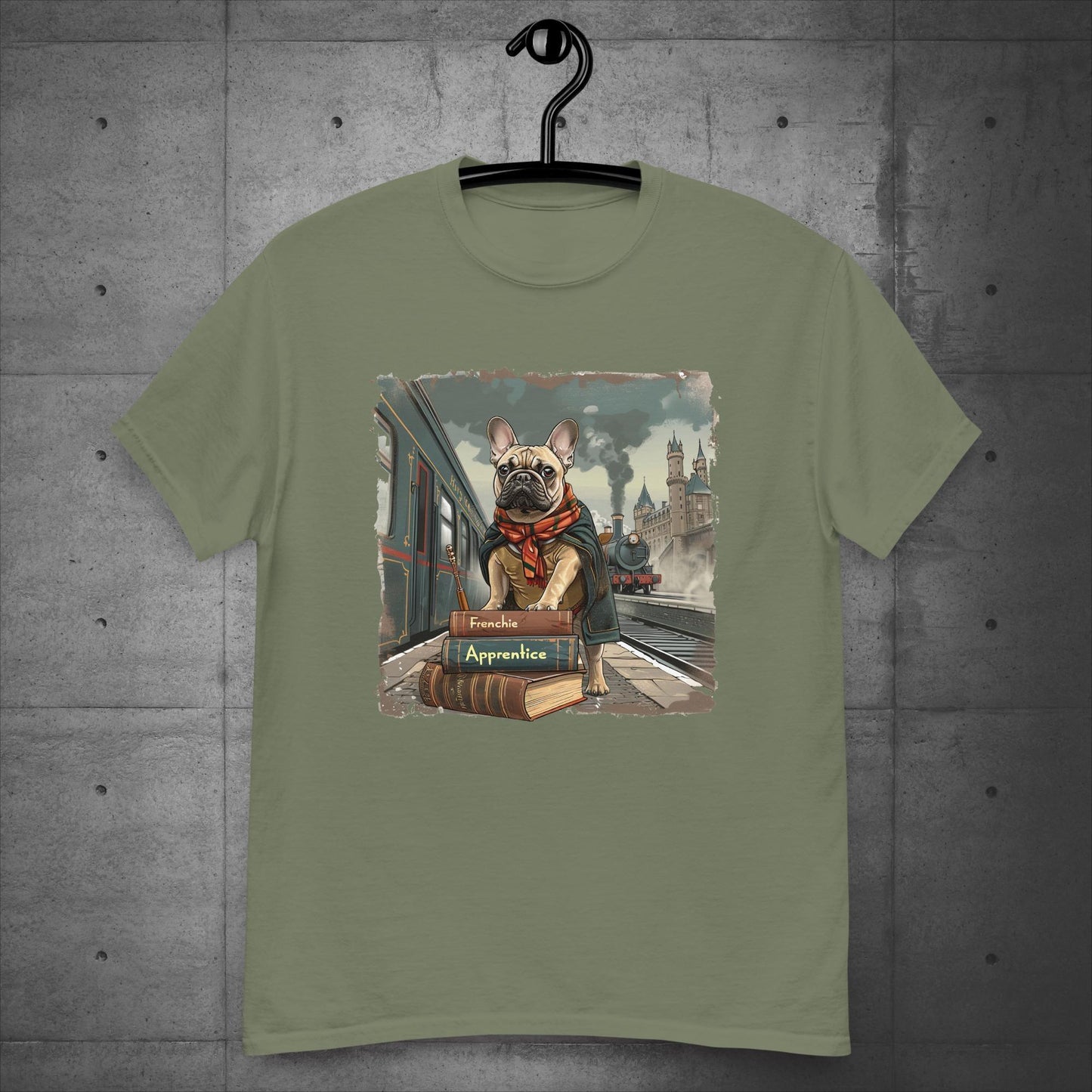 Unisex French Bulldog "Train to Wizardry" T-Shirt - Frenchie Emporium