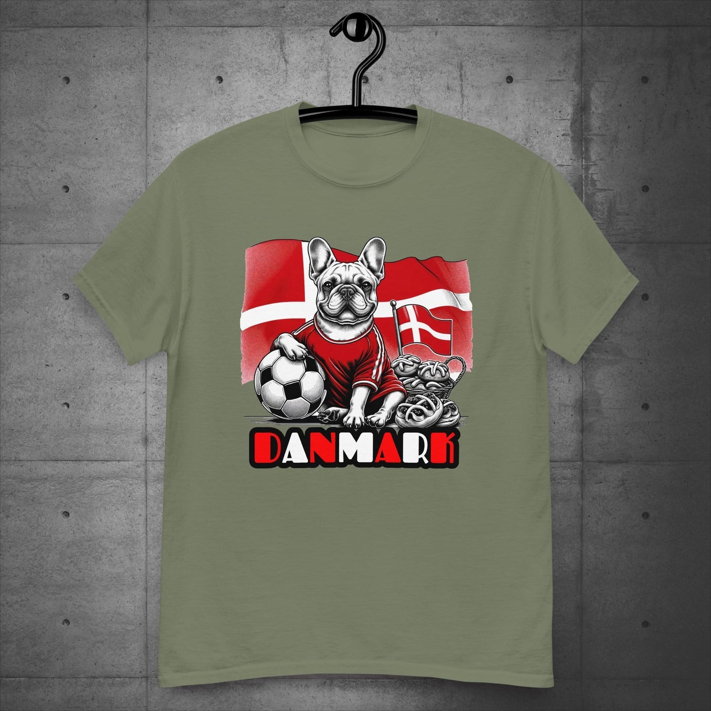 Frenchie Danmark Football Fan - Unisex T-Shirt - Frenchie Emporium