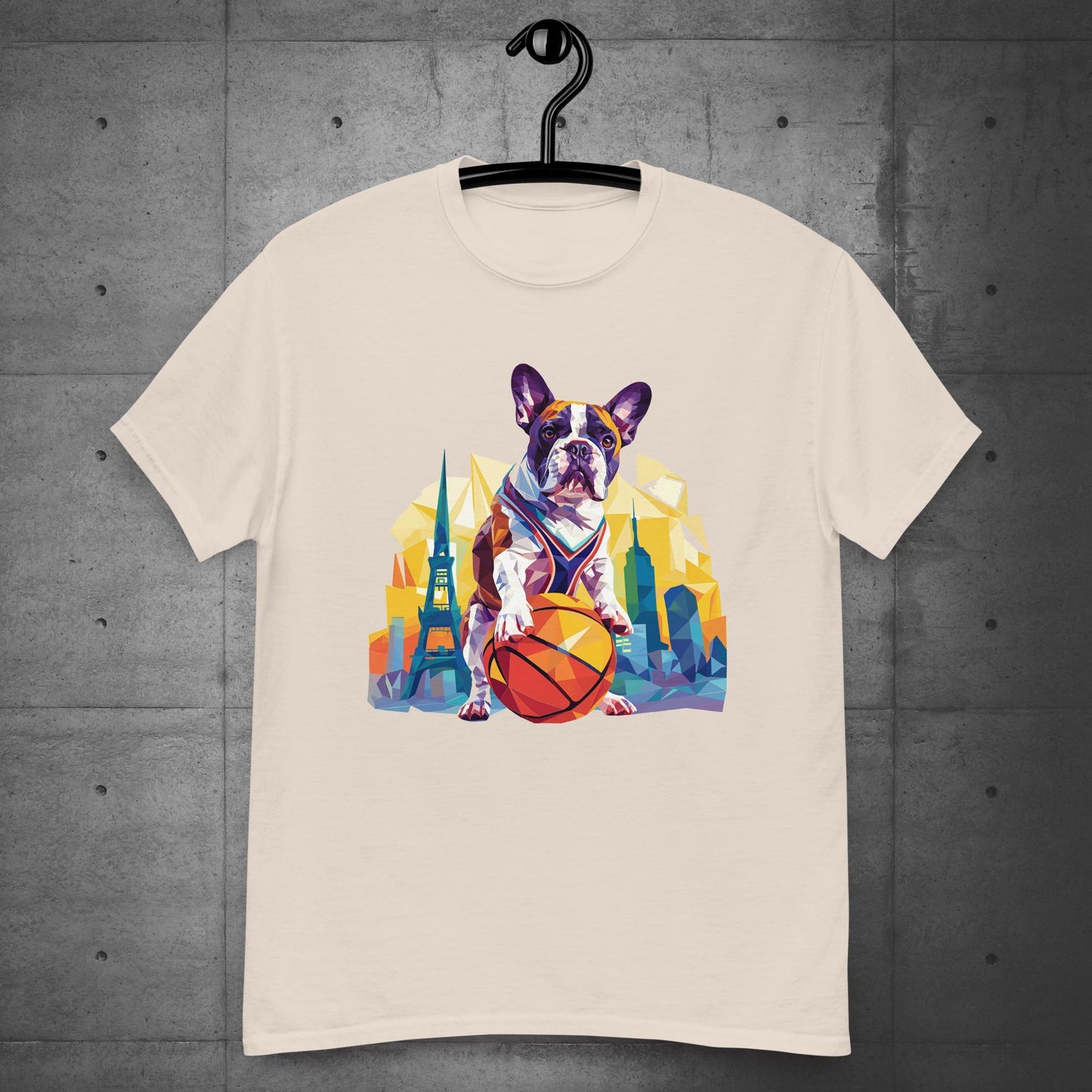 French Bulldog Hoops Hound in the City Unisex T-shirt - Frenchie Emporium