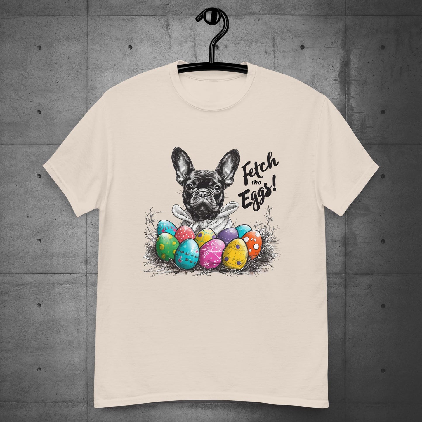 French Bulldog Fetch the Eggs Unisex T-Shirt - Frenchie Emporium