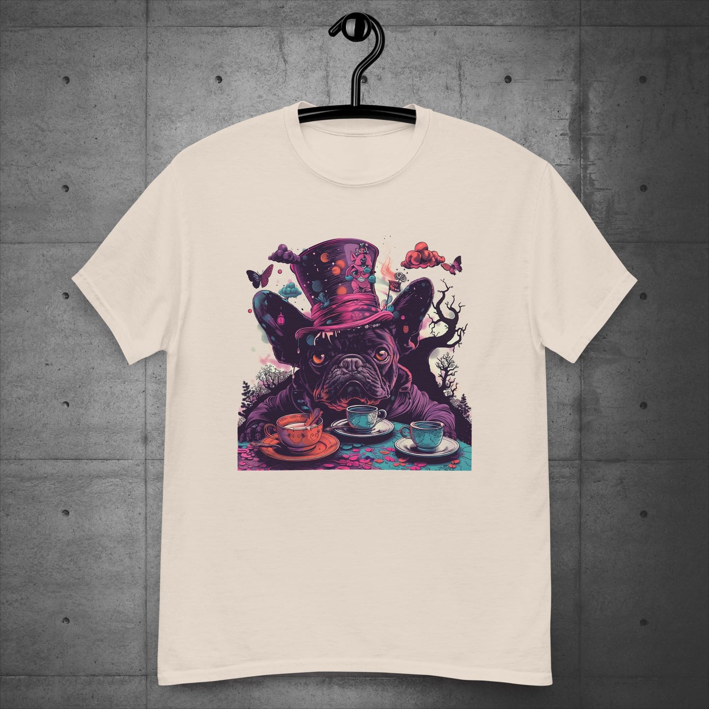 Alice in Wonderland Frenchie Tea Party - Unisex T-Shirt