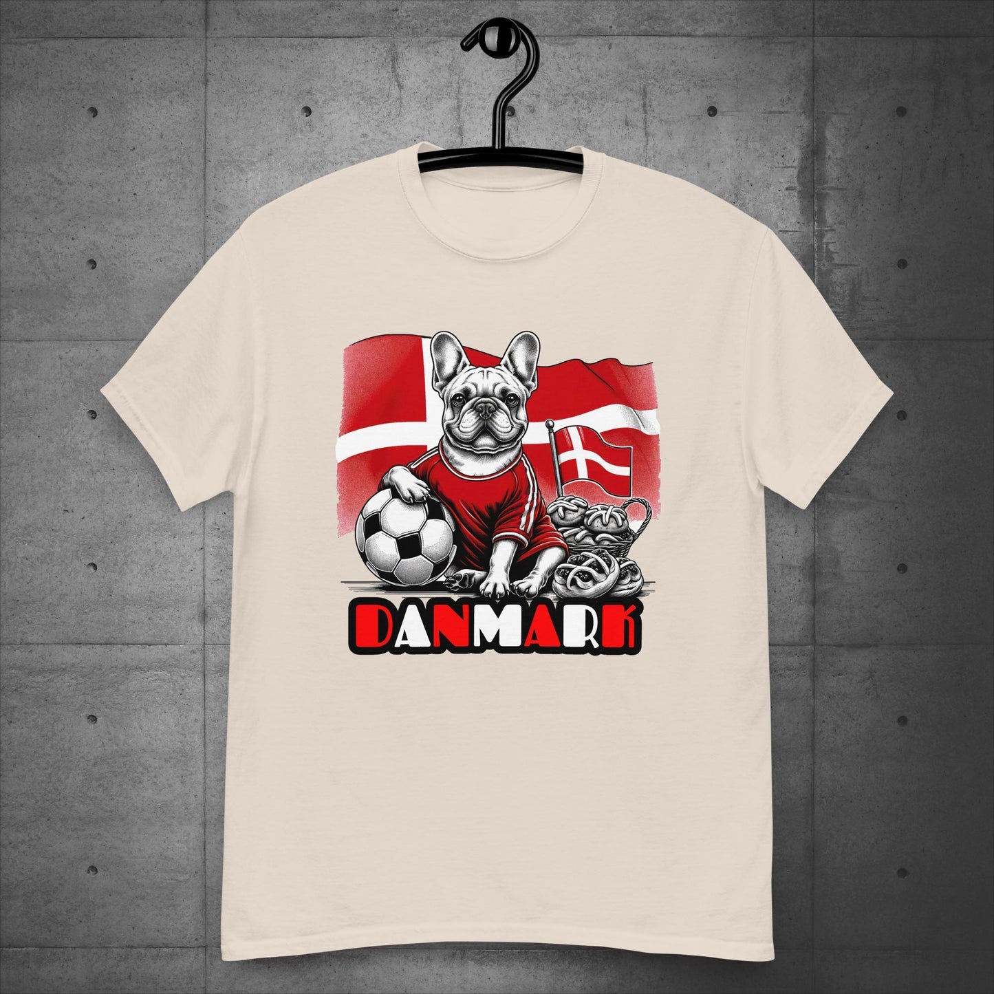 Frenchie Danmark Football Fan - Unisex T-Shirt - Frenchie Emporium