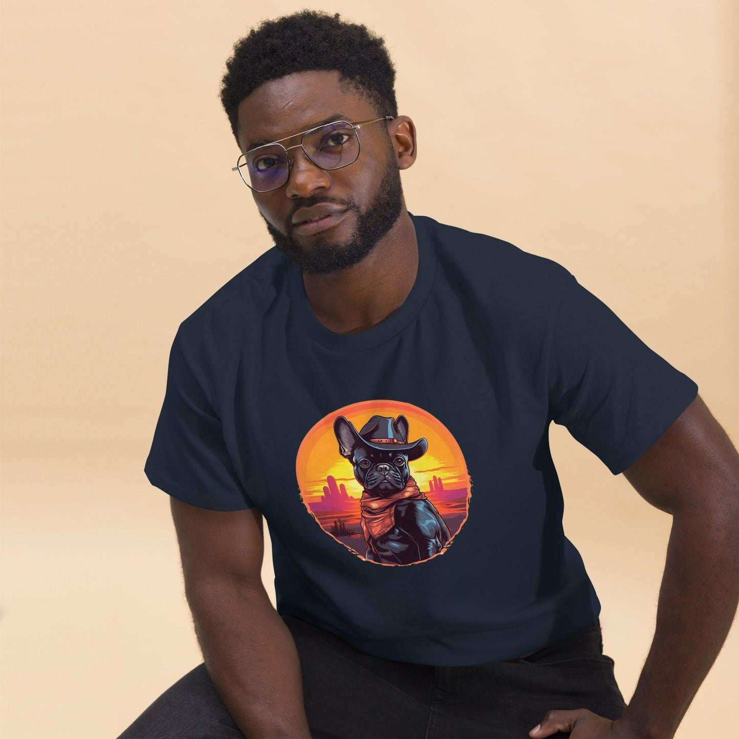 Wild West Cowboy Style Frenchie T-shirt - Frenchie Emporium