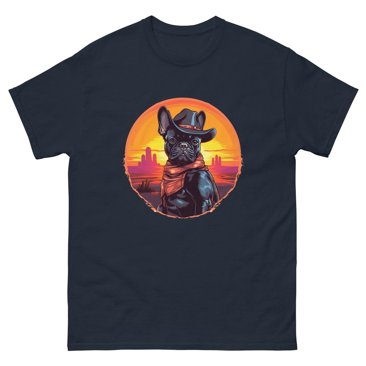 Wild West Cowboy Style Frenchie T-shirt - Frenchie Emporium