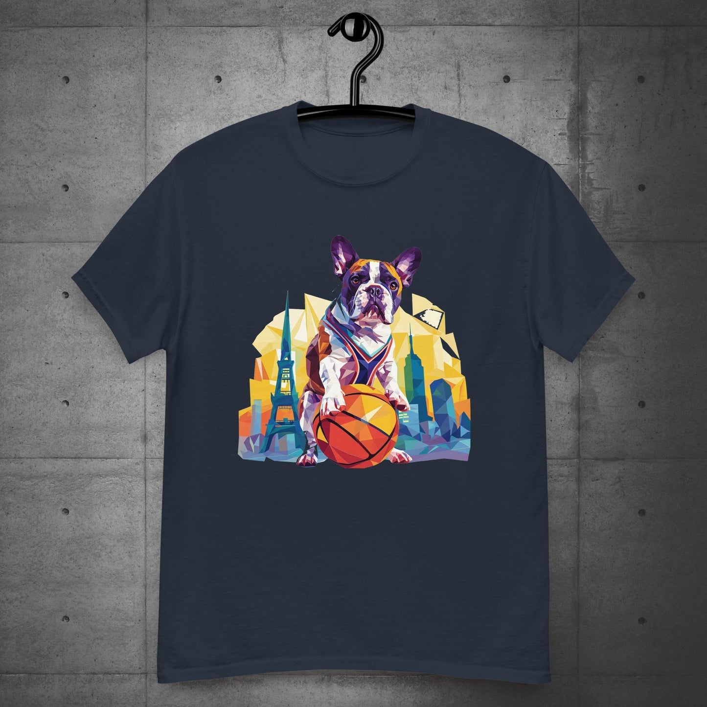 French Bulldog Hoops Hound in the City Unisex T-shirt - Frenchie Emporium