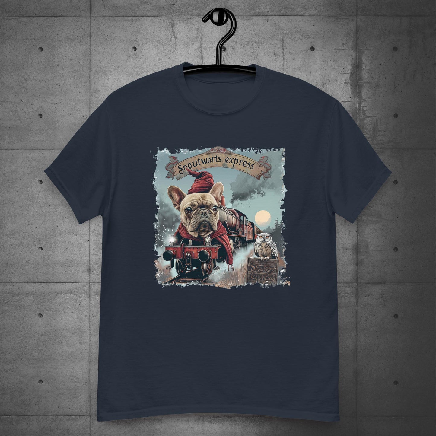 Unisex French Bulldog "Snoutwarts Express" T-Shirt - Frenchie Emporium