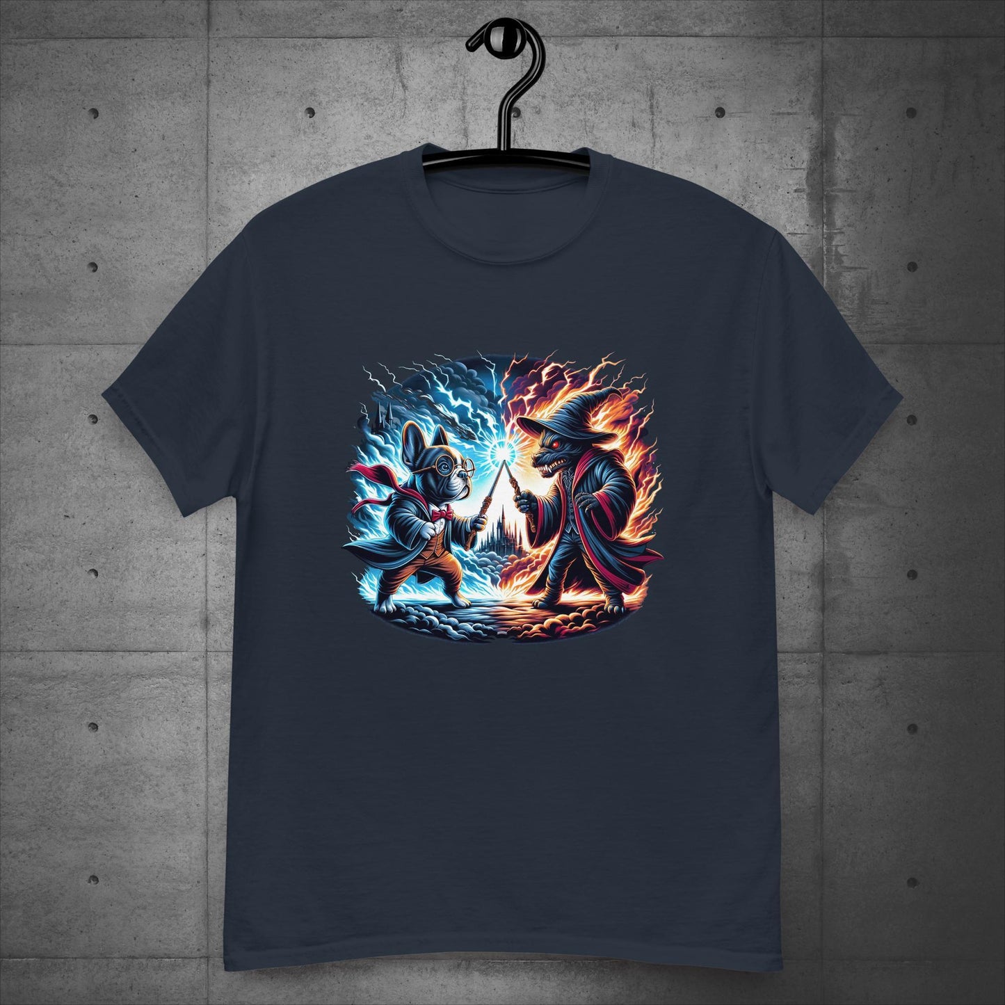 Unisex French Bulldog "Wizarding Duel" T-Shirt - Frenchie Emporium