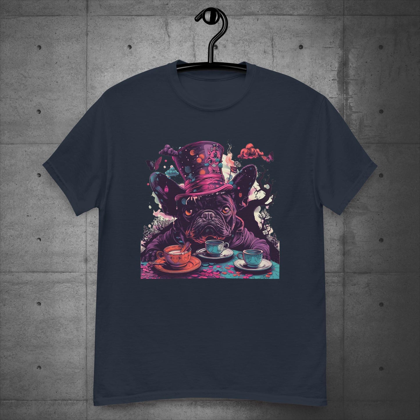 Alice in Wonderland Frenchie Tea Party - Unisex T-Shirt - Frenchie Emporium