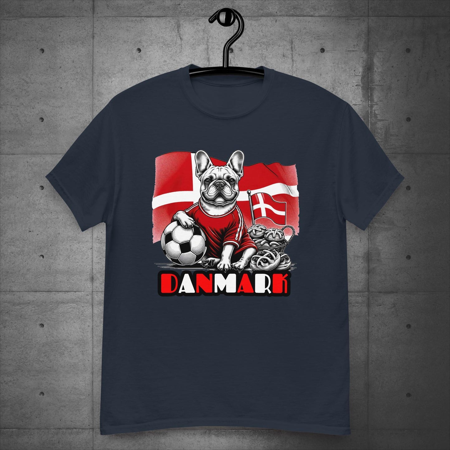 Frenchie Danmark Football Fan - Unisex T-Shirt - Frenchie Emporium