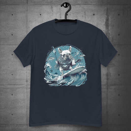 "Surfing Seas" Frenchie - Unisex T-Shirt - Frenchie Emporium