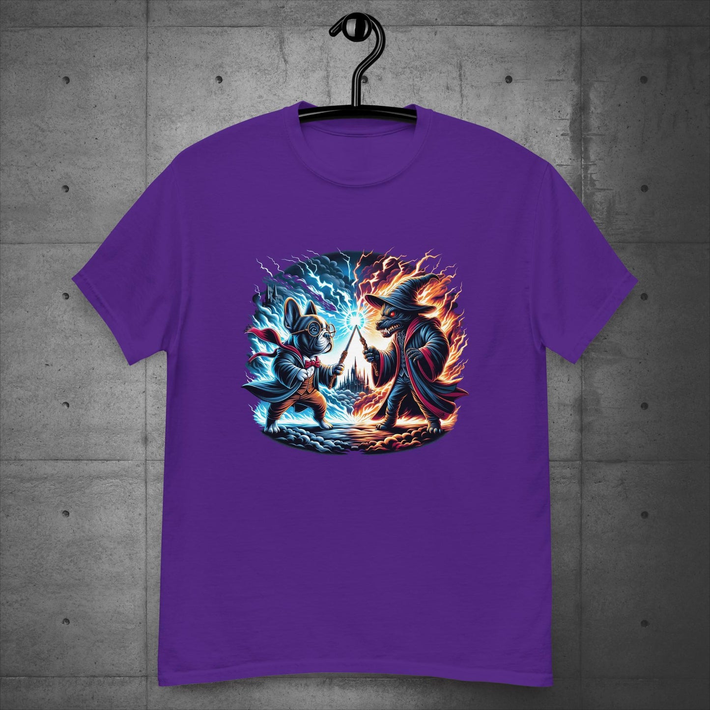 Unisex French Bulldog "Wizarding Duel" T-Shirt - Frenchie Emporium