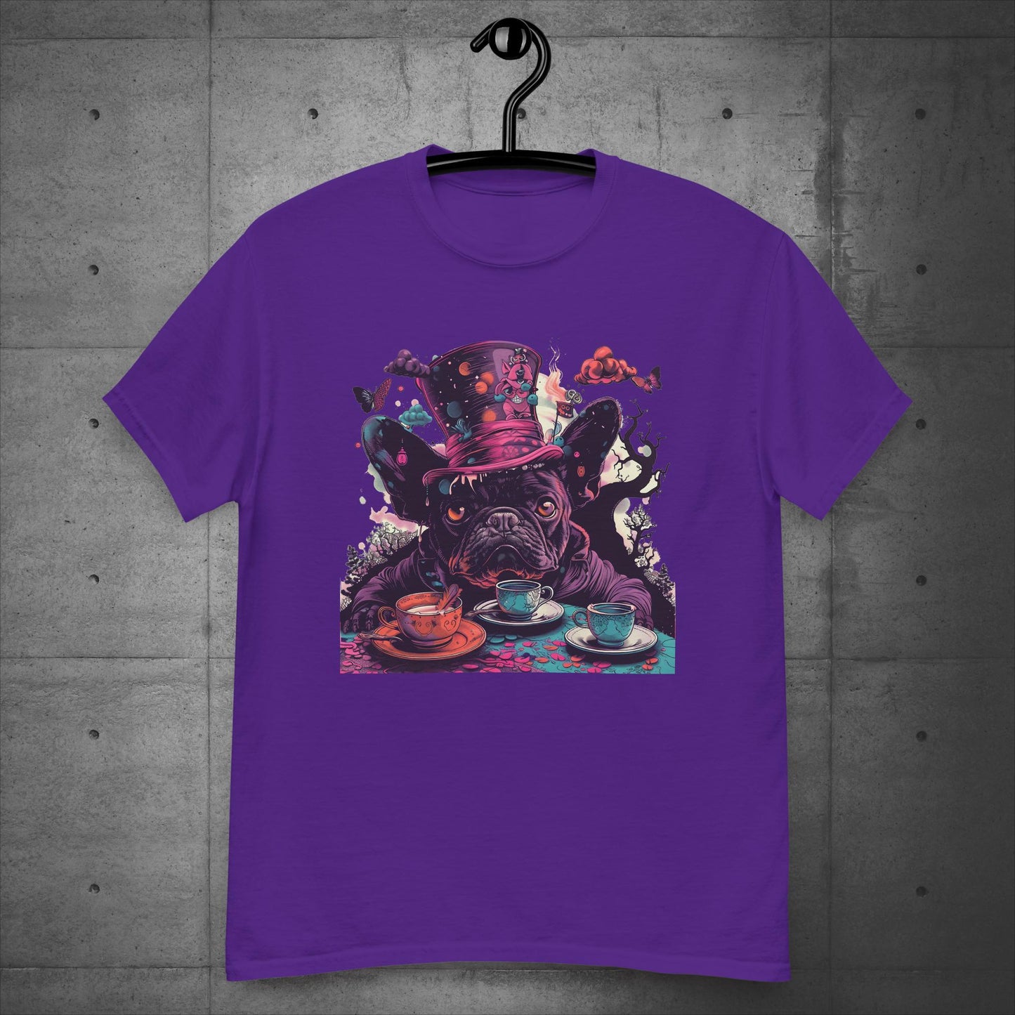 Alice in Wonderland Frenchie Tea Party - Unisex T-Shirt - Frenchie Emporium