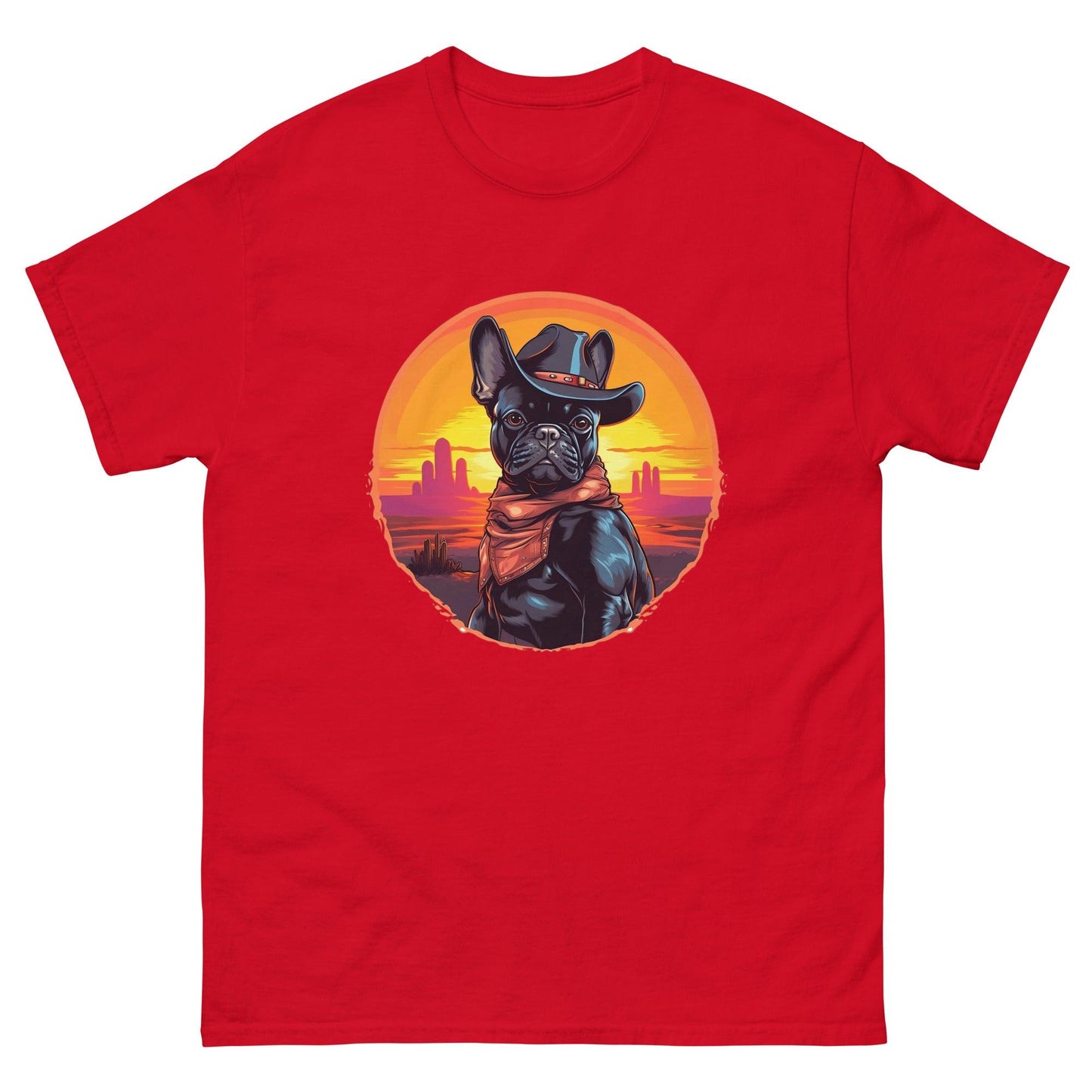 Wild West Cowboy Style Frenchie T-shirt - Frenchie Emporium