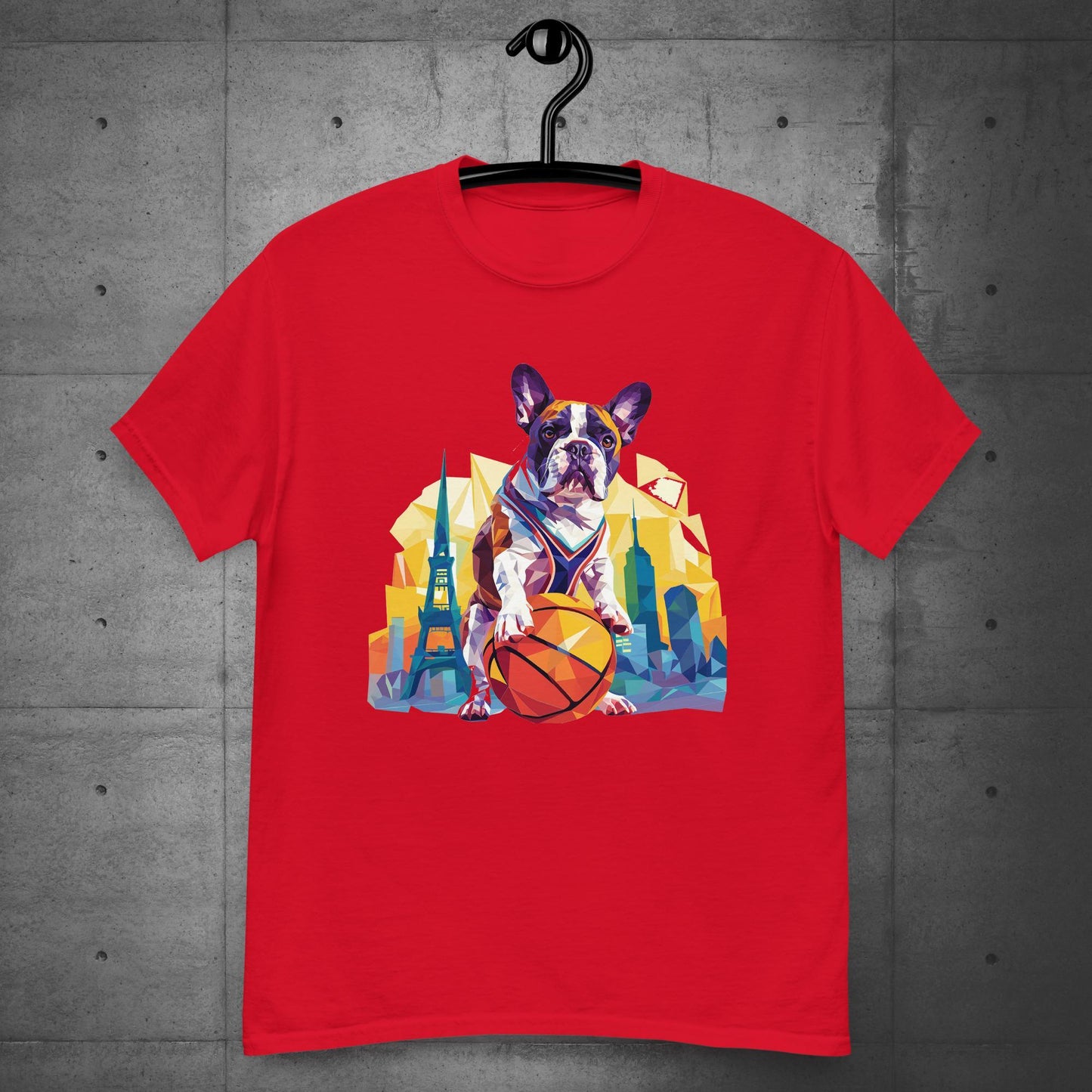 French Bulldog Hoops Hound in the City Unisex T-shirt - Frenchie Emporium