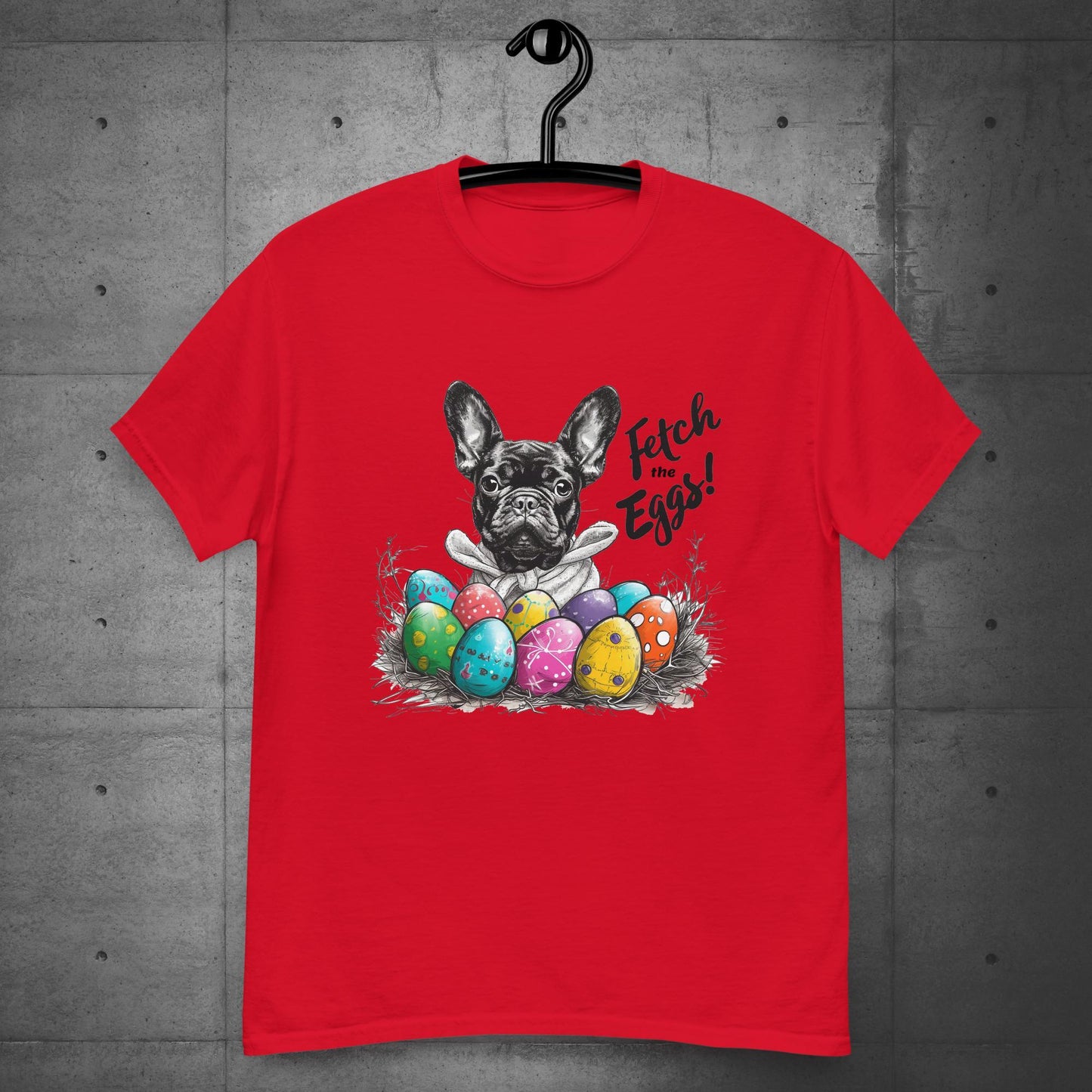 French Bulldog Fetch the Eggs Unisex T-Shirt - Frenchie Emporium