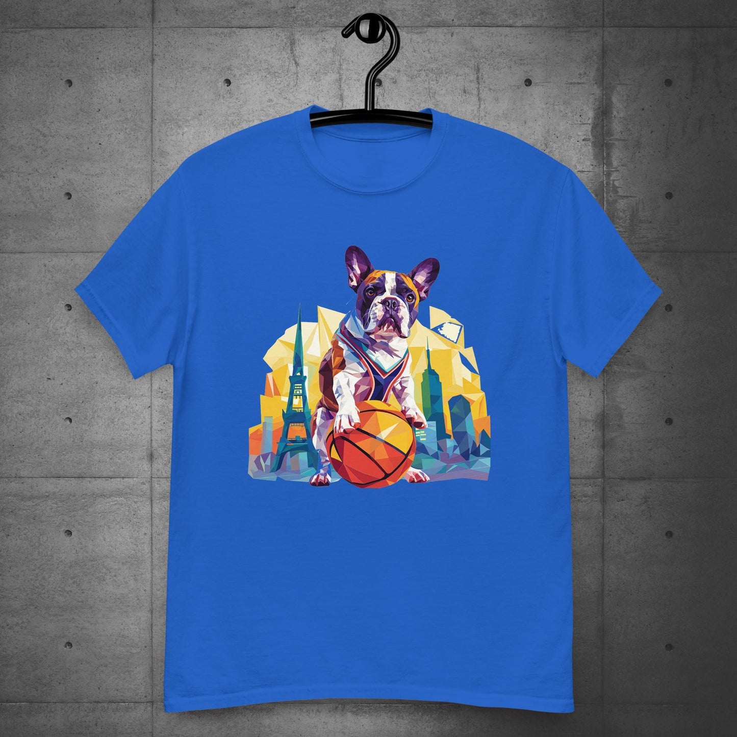 French Bulldog Hoops Hound in the City Unisex T-shirt - Frenchie Emporium