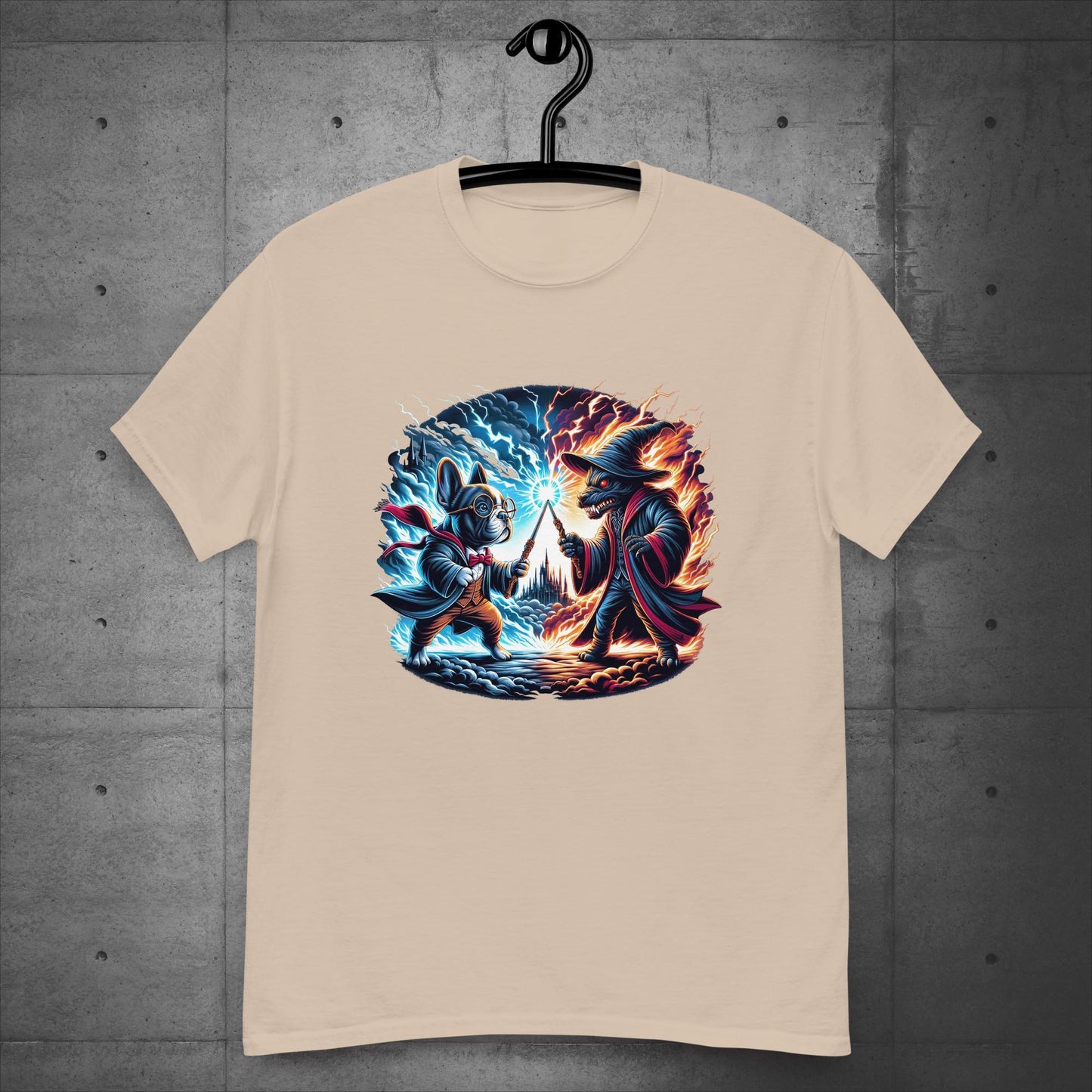 Unisex French Bulldog "Wizarding Duel" T-Shirt - Frenchie Emporium