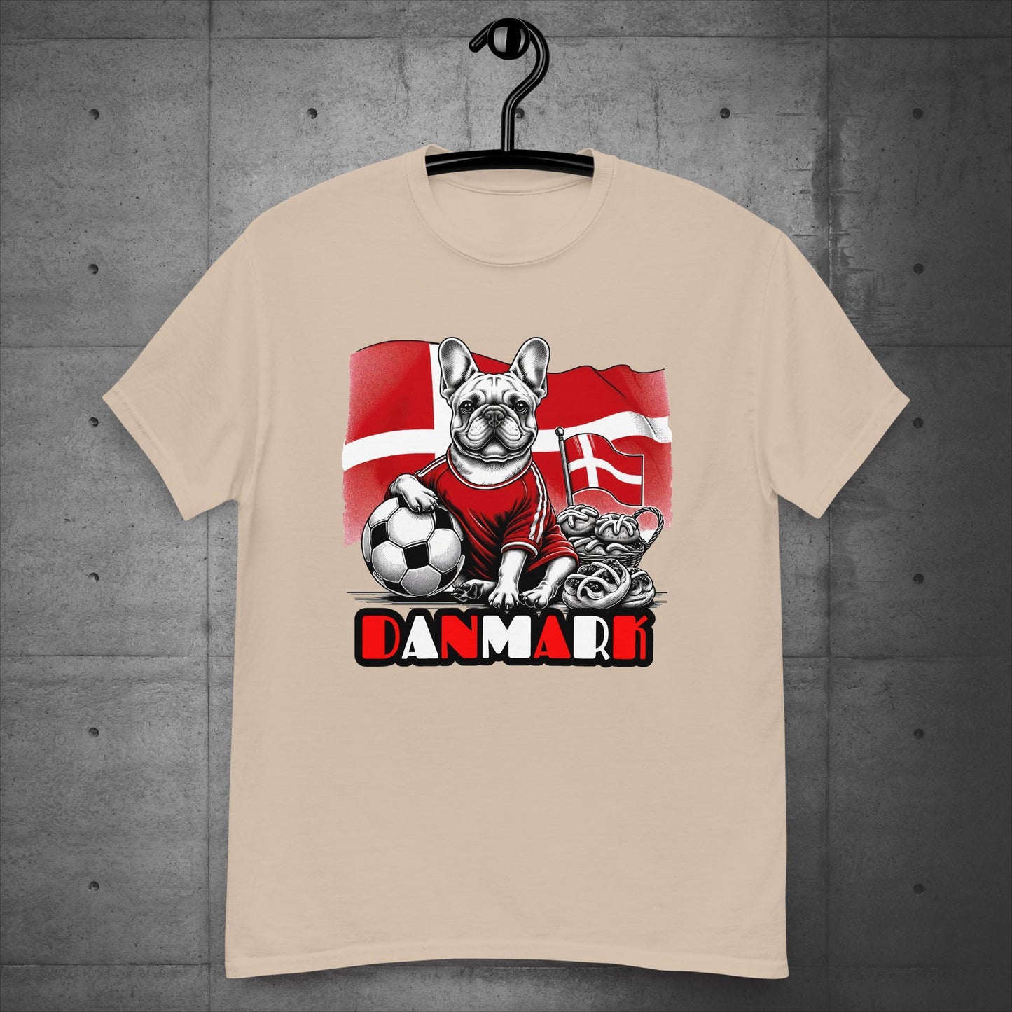 Frenchie Danmark Football Fan - Unisex T-Shirt - Frenchie Emporium