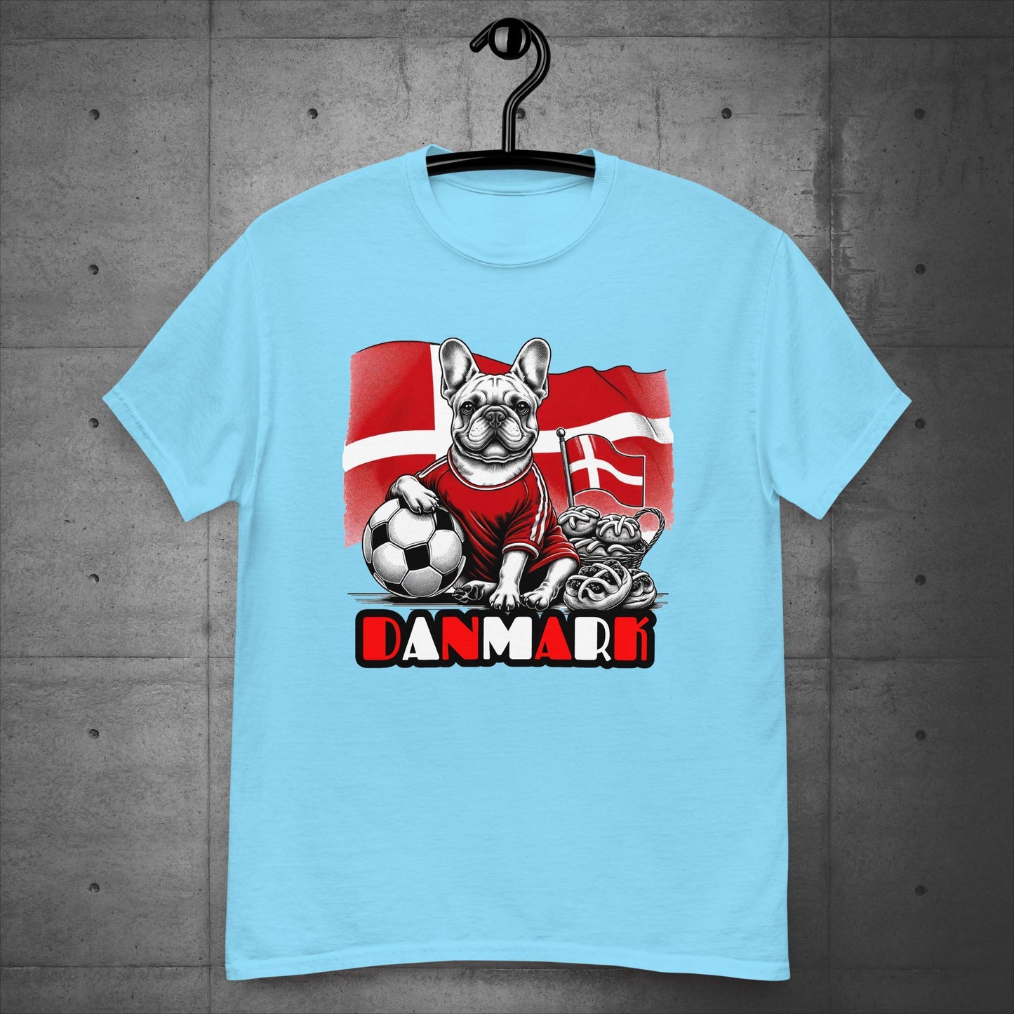 Frenchie Danmark Football Fan - Unisex T-Shirt - Frenchie Emporium