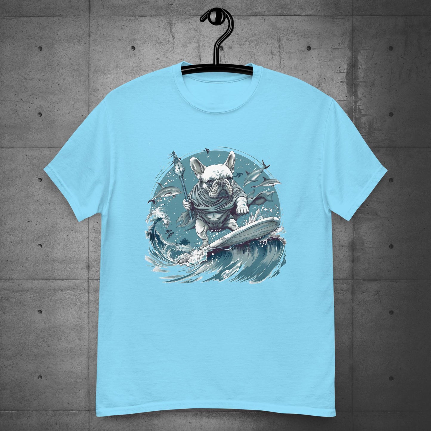 "Surfing Seas" Frenchie - Unisex T-Shirt - Frenchie Emporium